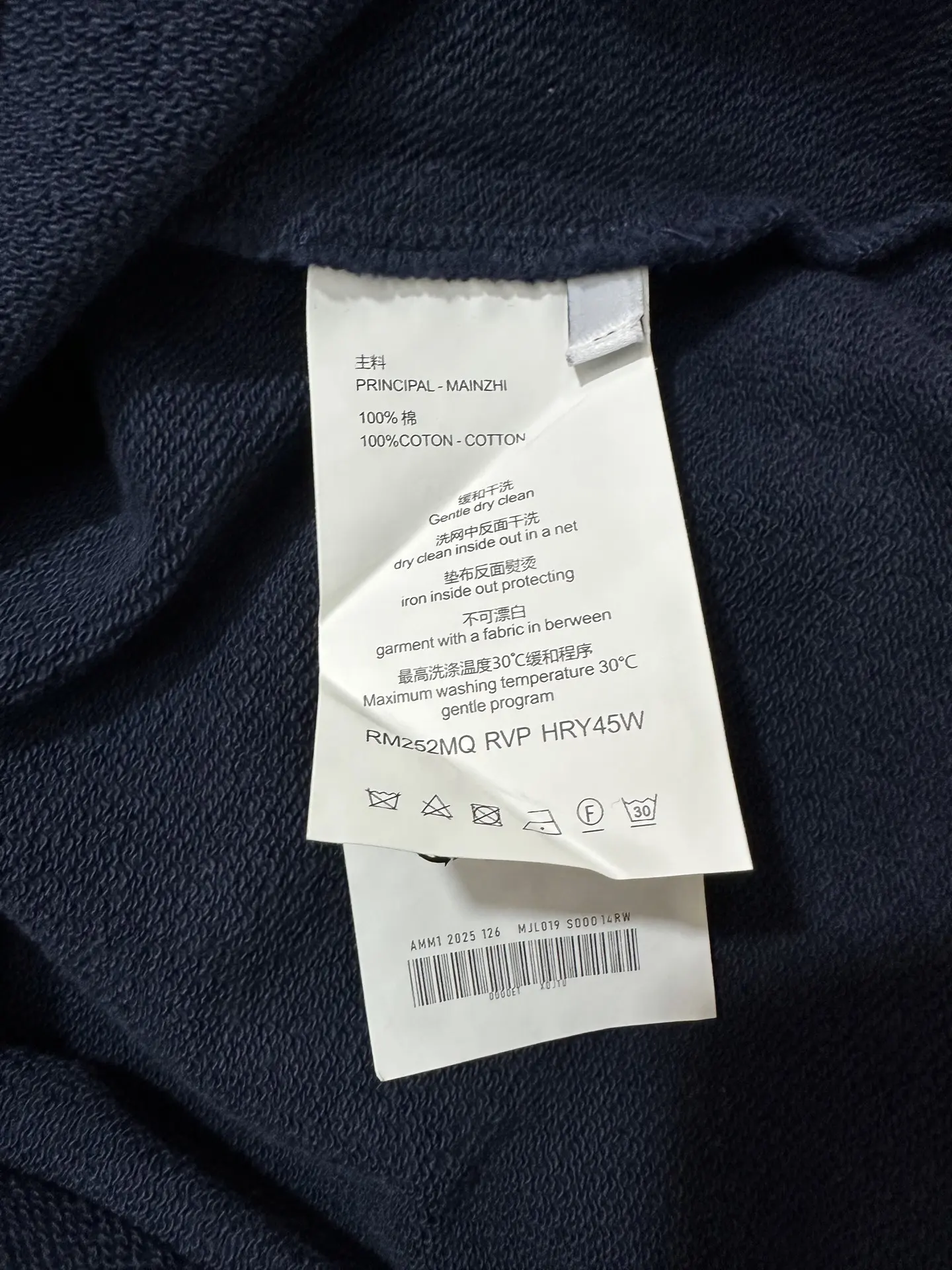 Logo Embroidery Heavyweight Cotton Sweatshirt D25020132 — view 9