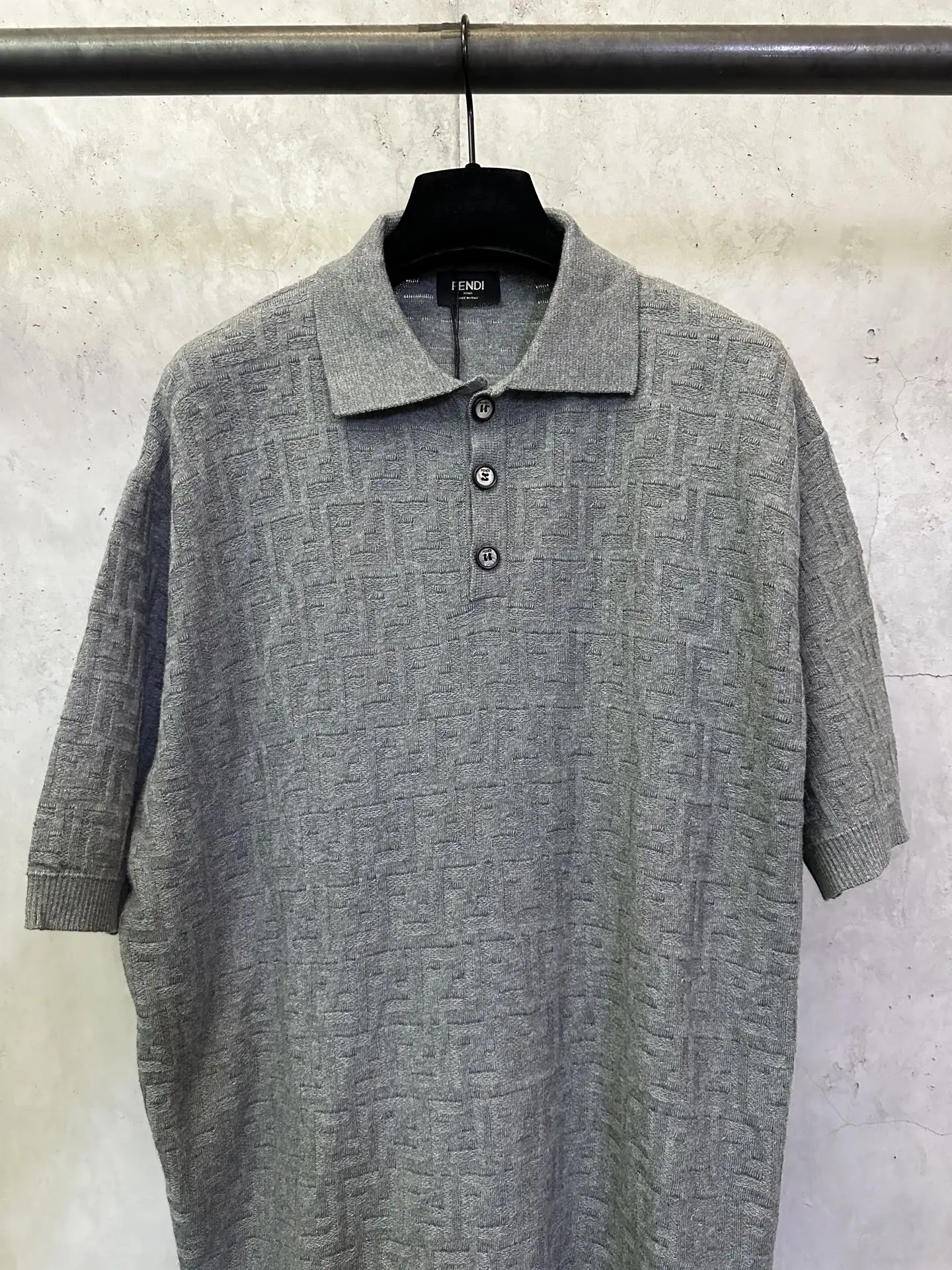FF Monogram Jacquard Knit Polo Shirt D25012750 — view 3
