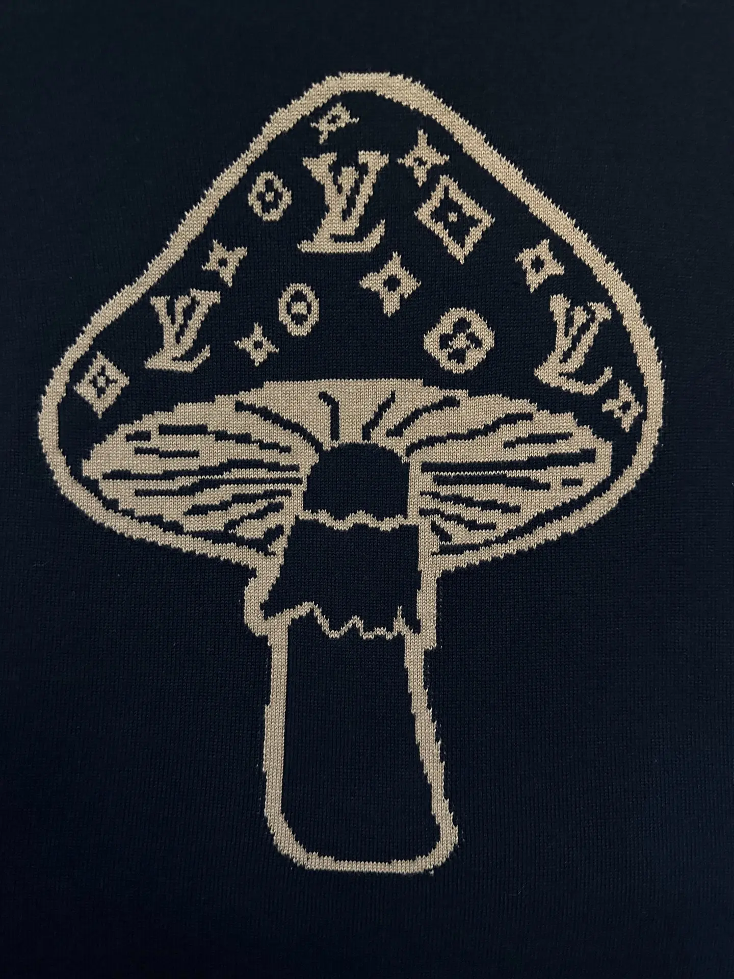 Mushroom Intarsia Knit T-Shirt D25012901 — view 8