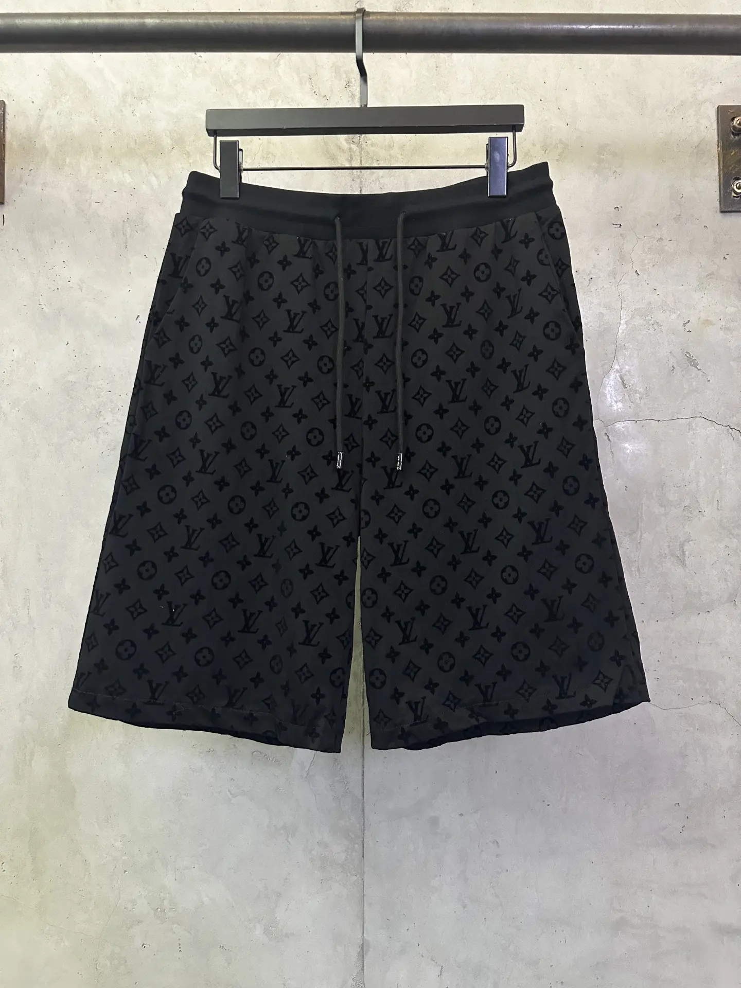 Monogram Flocked Cotton Jersey Shorts D25012840