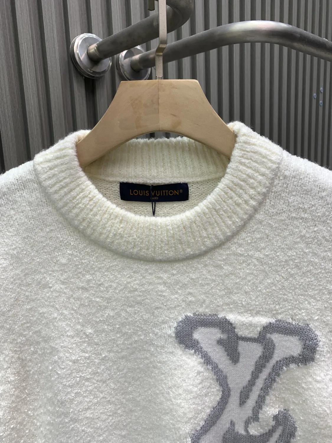 Logo Intarsia Wool-Blend Bouclé Sweater D25014544 — view 3