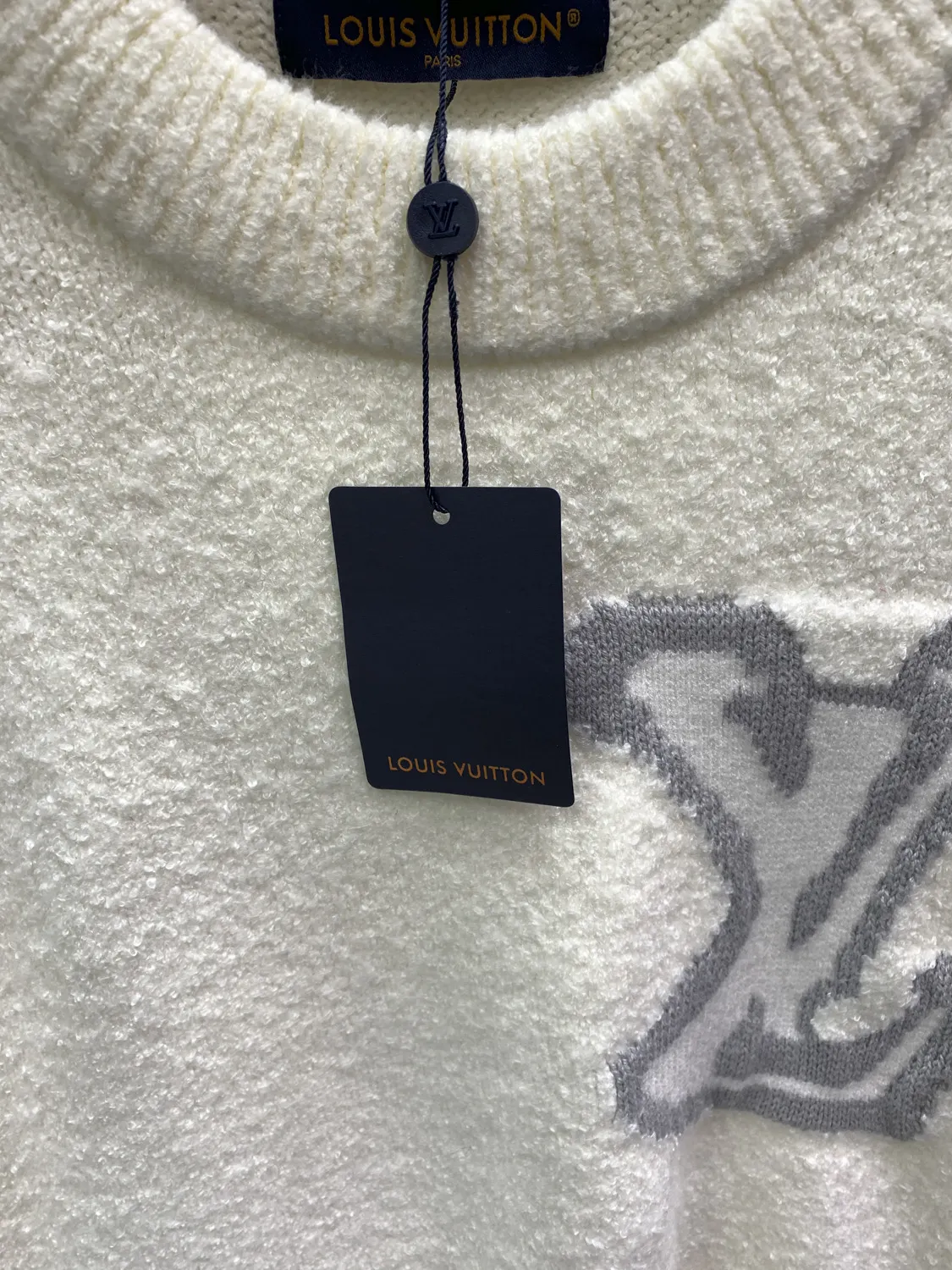 Logo Intarsia Wool-Blend Bouclé Sweater D25014544 — view 5