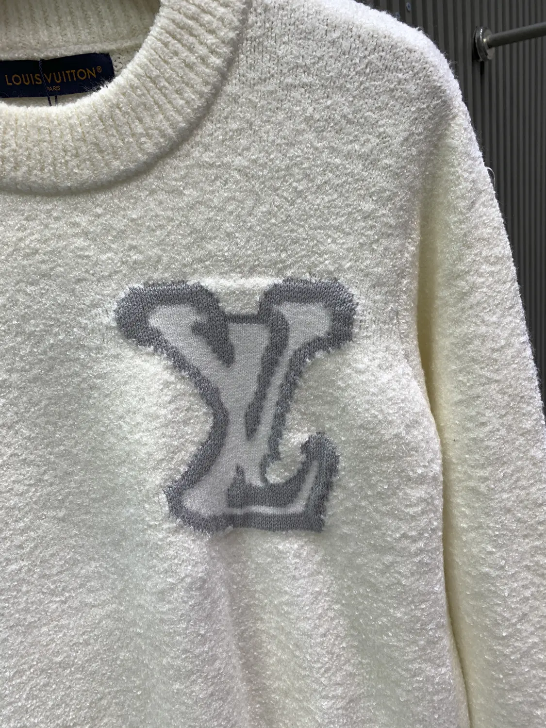 Logo Intarsia Wool-Blend Bouclé Sweater D25014544 — view 7