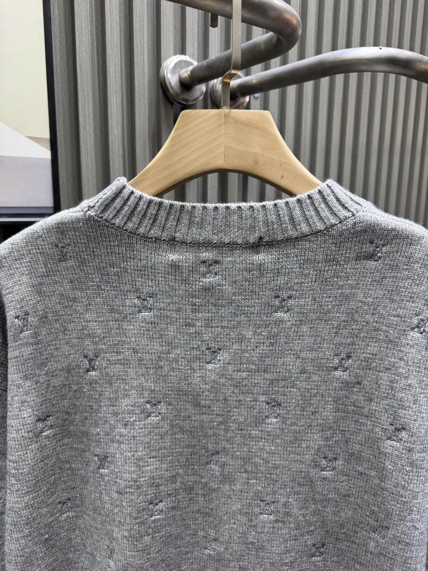 Embroidered Monogram Wool Crew-Neck Sweater D25014545 — view 4