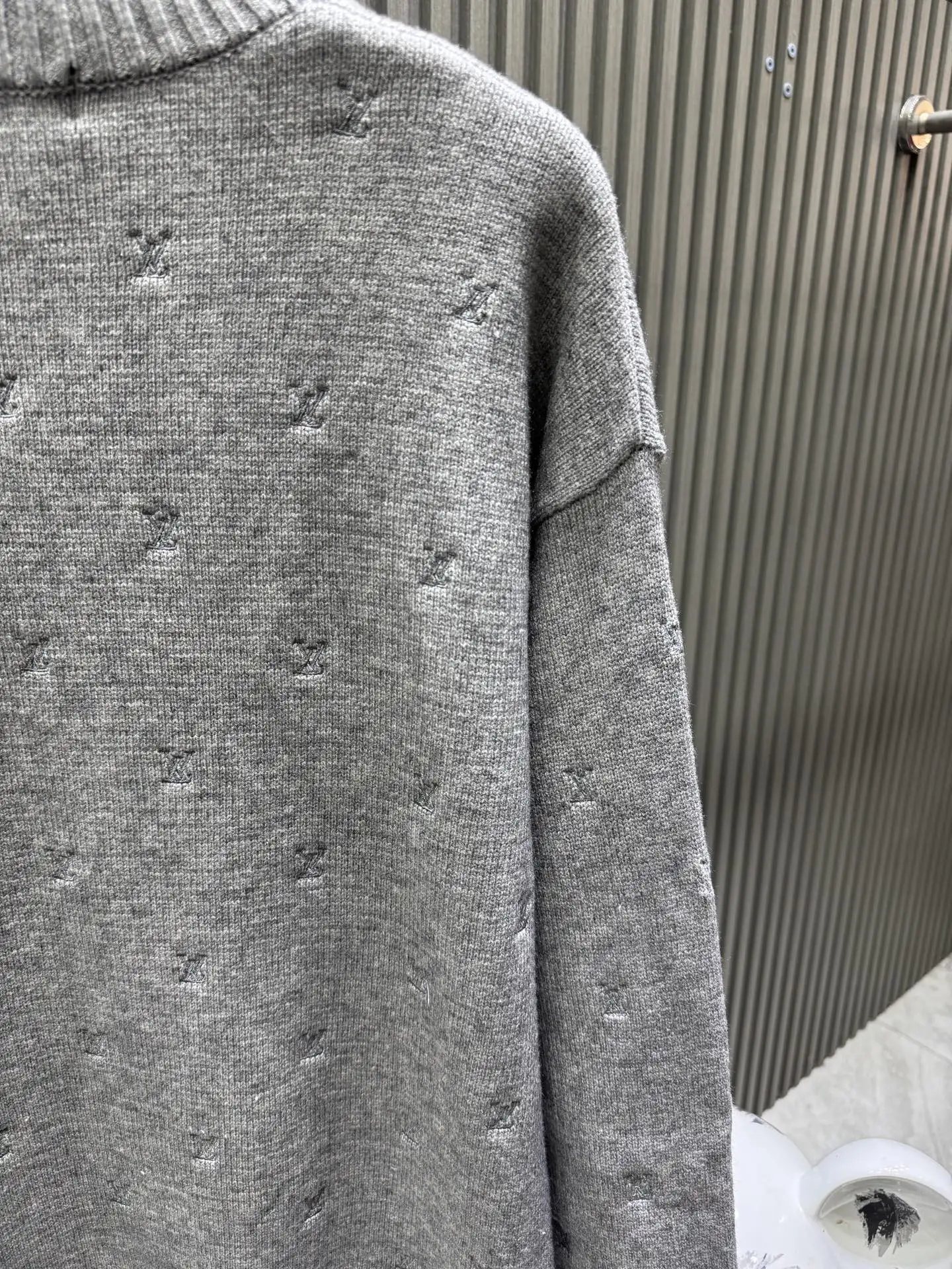 Embroidered Monogram Wool Crew-Neck Sweater D25014545 — view 8