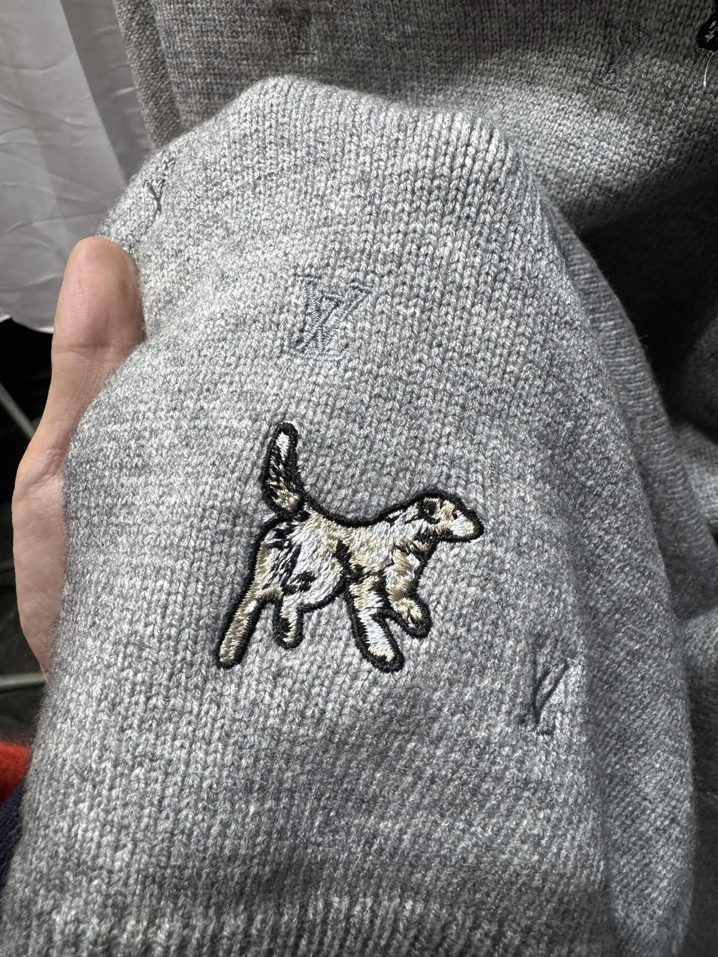 Embroidered Monogram Wool Crew-Neck Sweater D25014545 — view 10