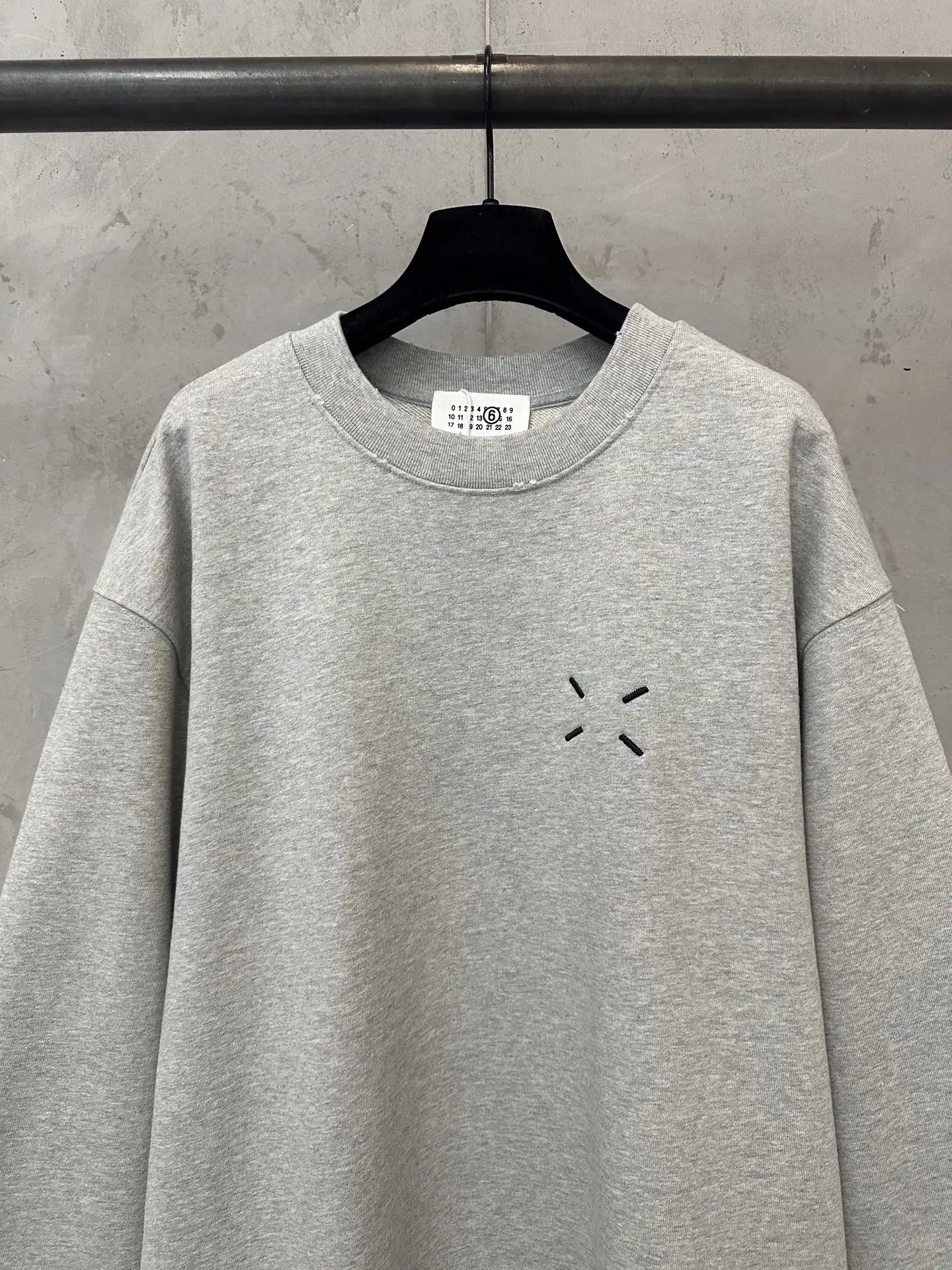 MM6 Maison Margiela Four-Stitch Embroidered Sweatshirt D25021820 — view 3