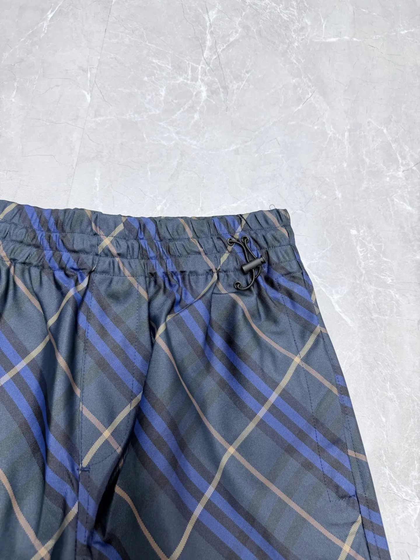 Check Twill Drawstring Shorts D25019137 — view 4