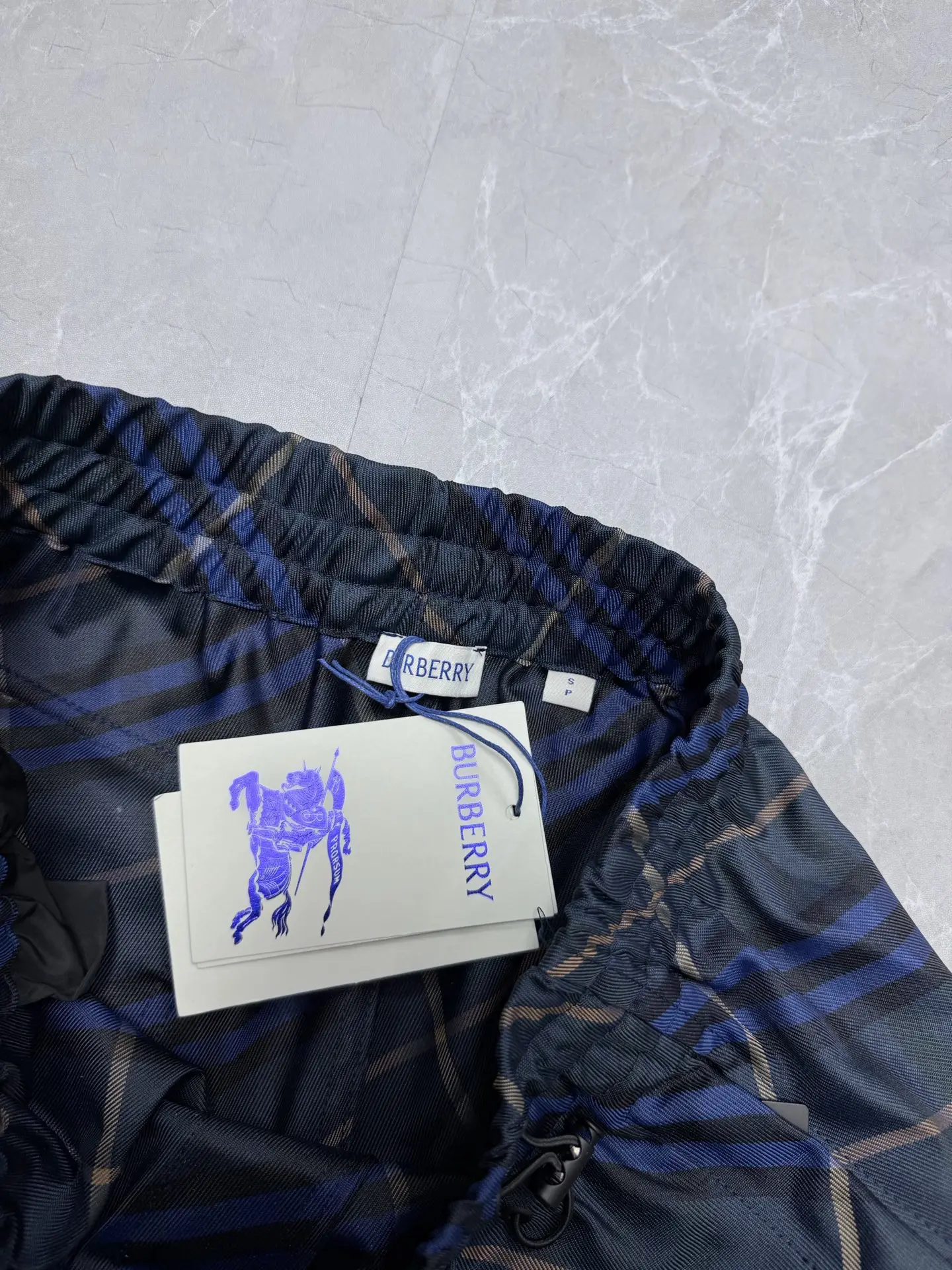 Check Twill Drawstring Shorts D25019137 — view 5