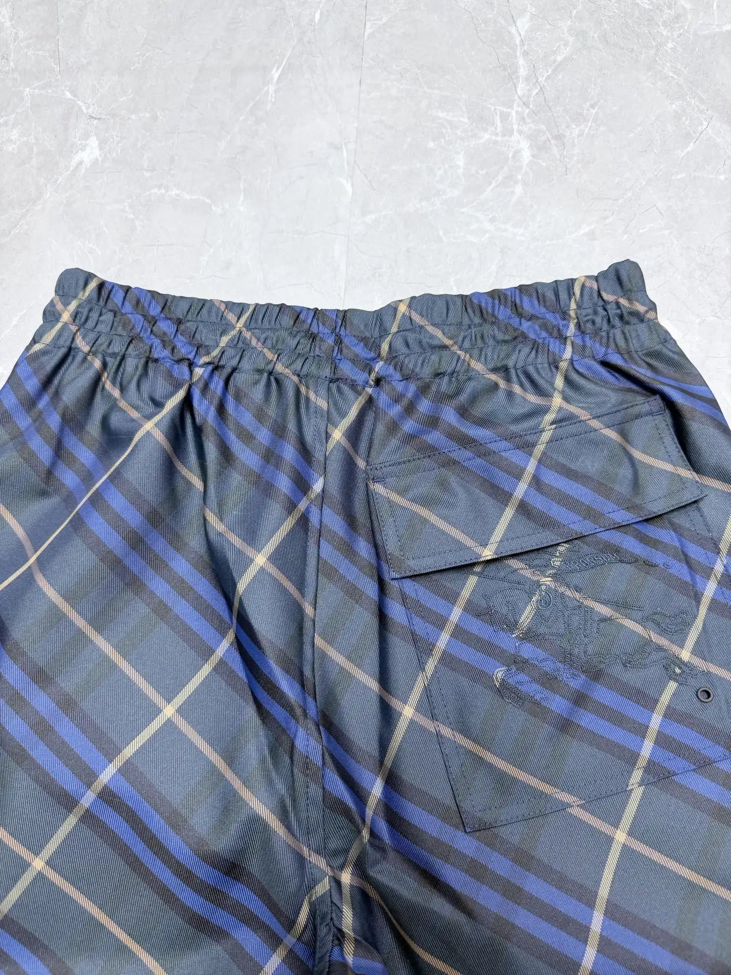 Check Twill Drawstring Shorts D25019137 — view 7