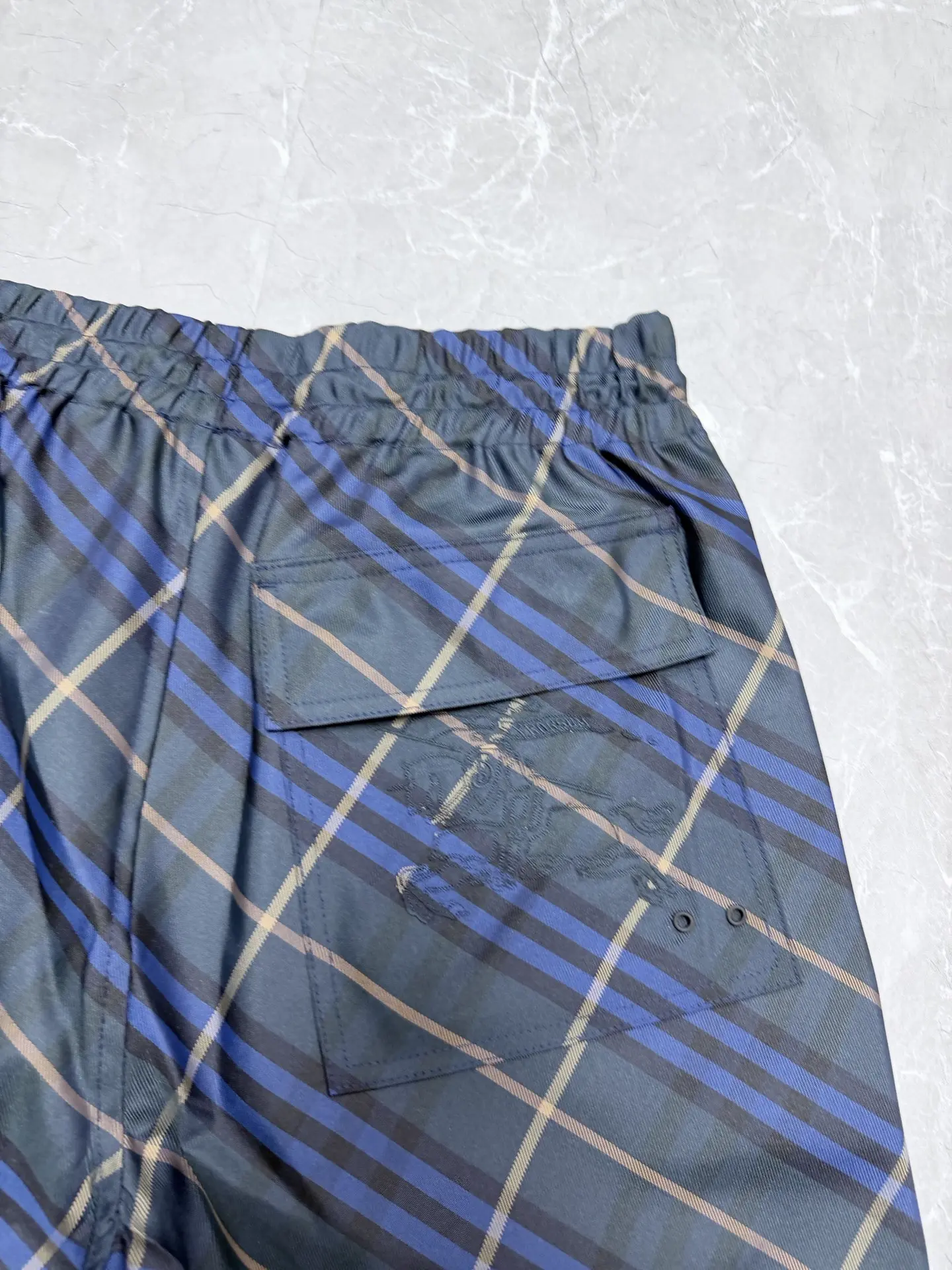 Check Twill Drawstring Shorts D25019137 — view 8