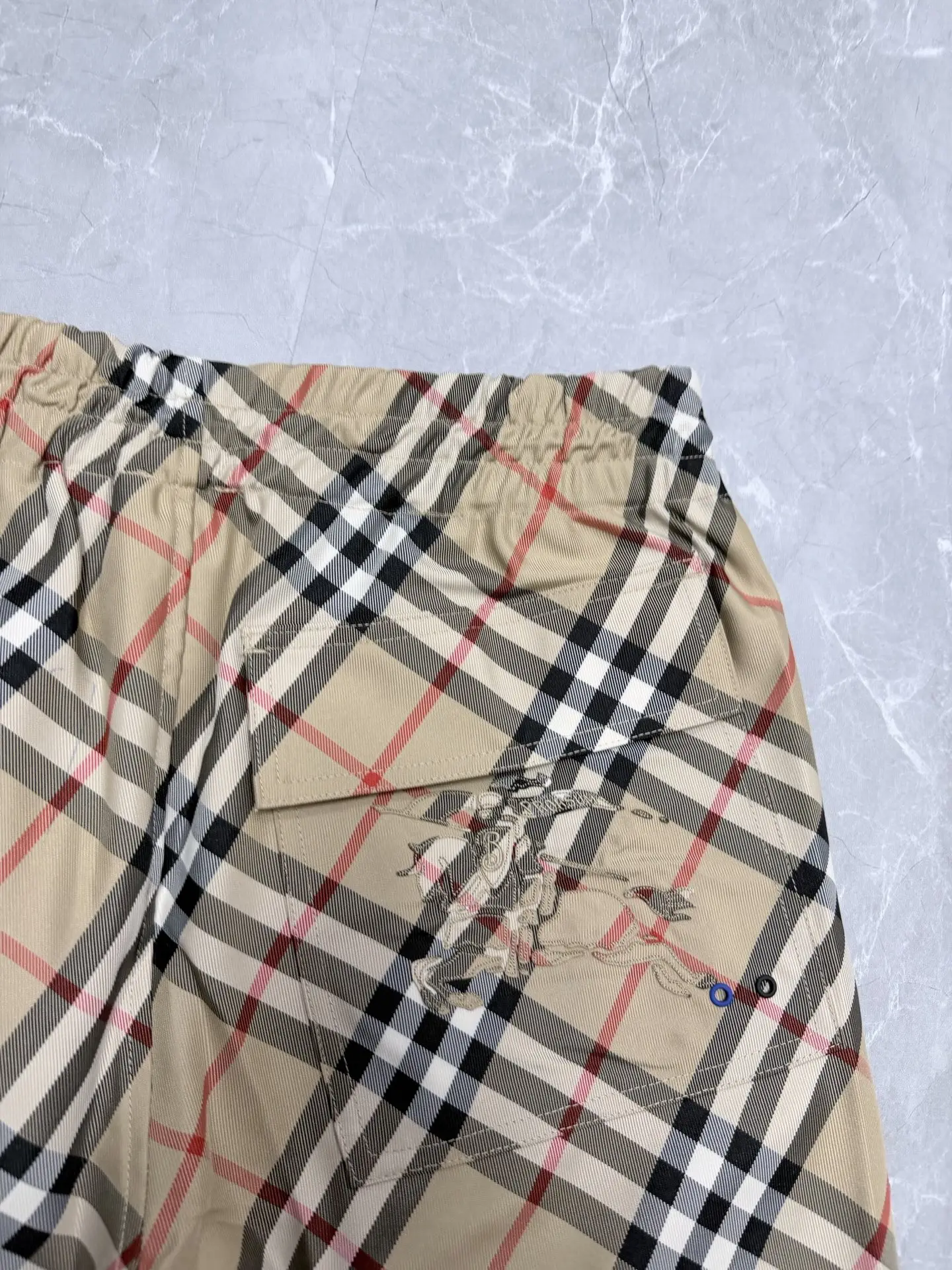 Check Twill Drawstring Shorts D25019139 — view 8