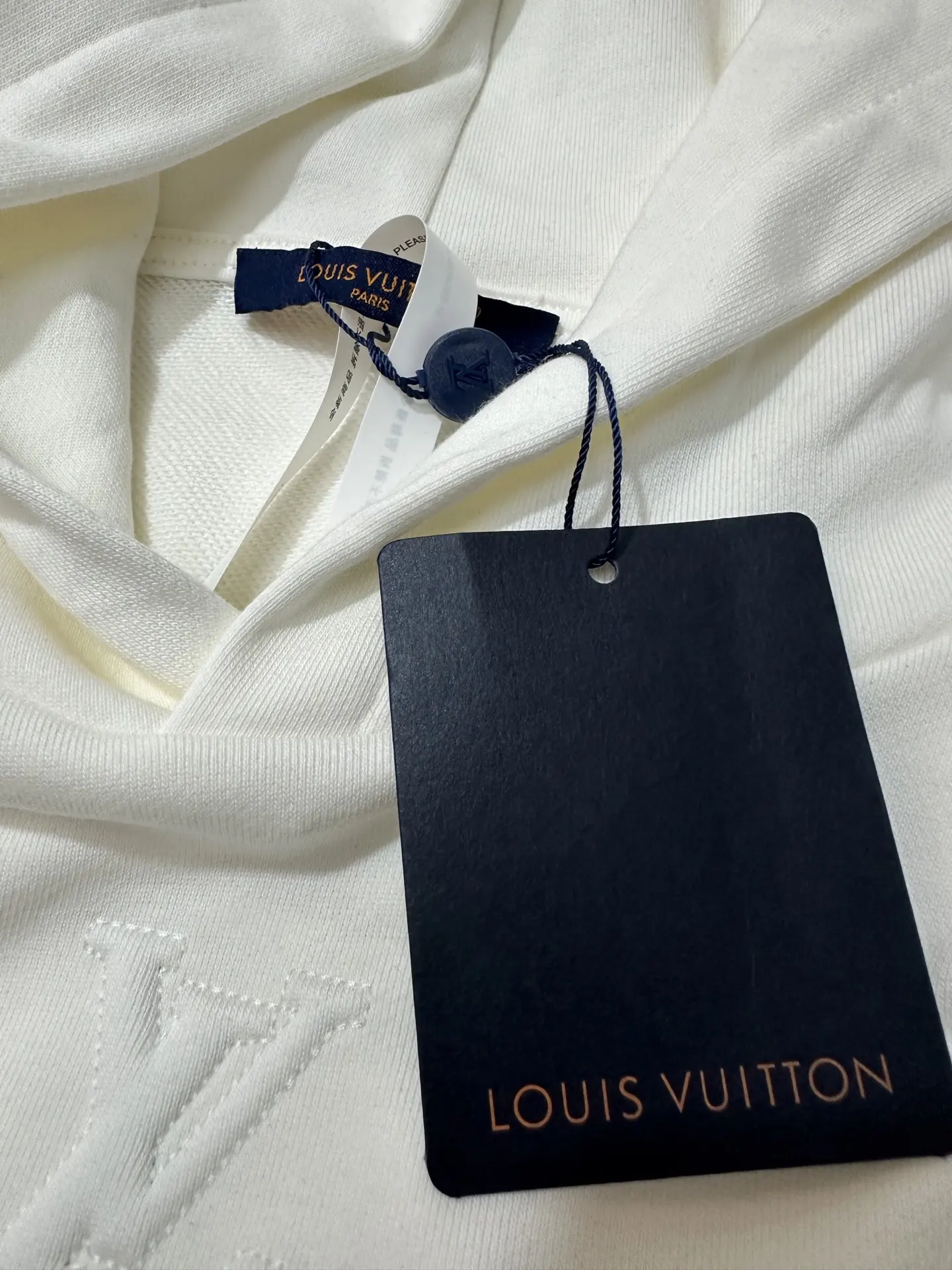 Embossed Logo Cotton Terry Hoodie D25525048 — view 6