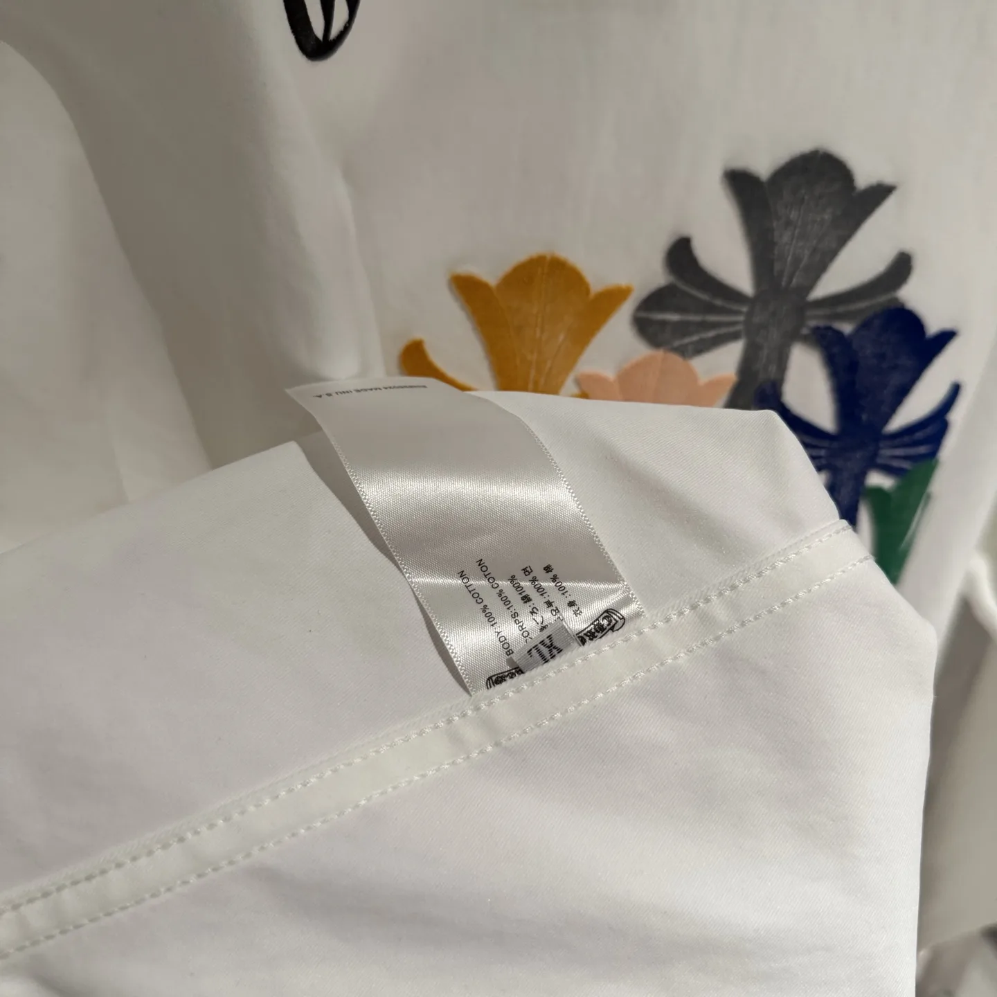 Embroidered Cross Oversized Cotton Shirt D25524972 — view 8