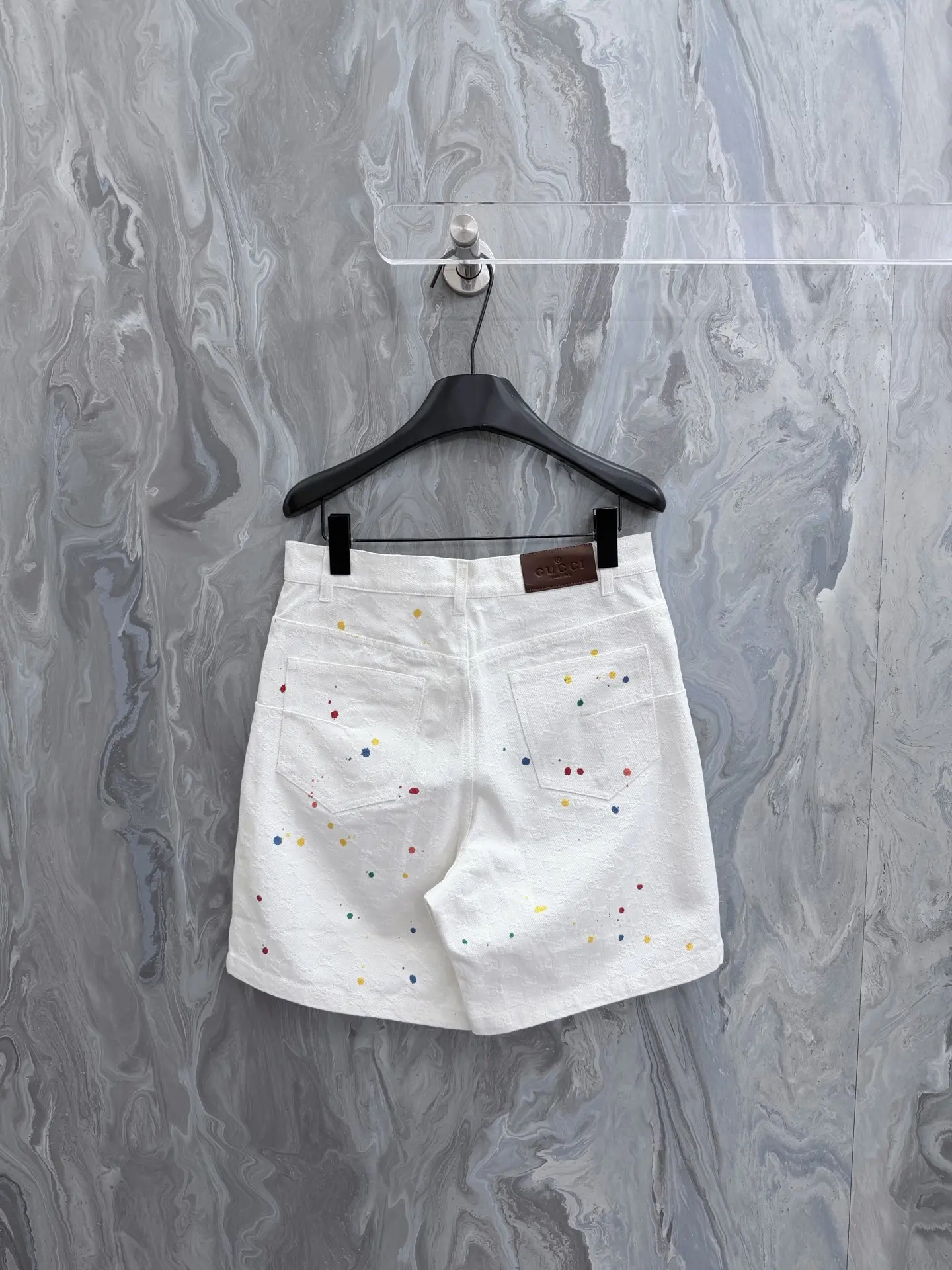 La Famiglia GG Jacquard Denim Shorts D25519146 — view 2