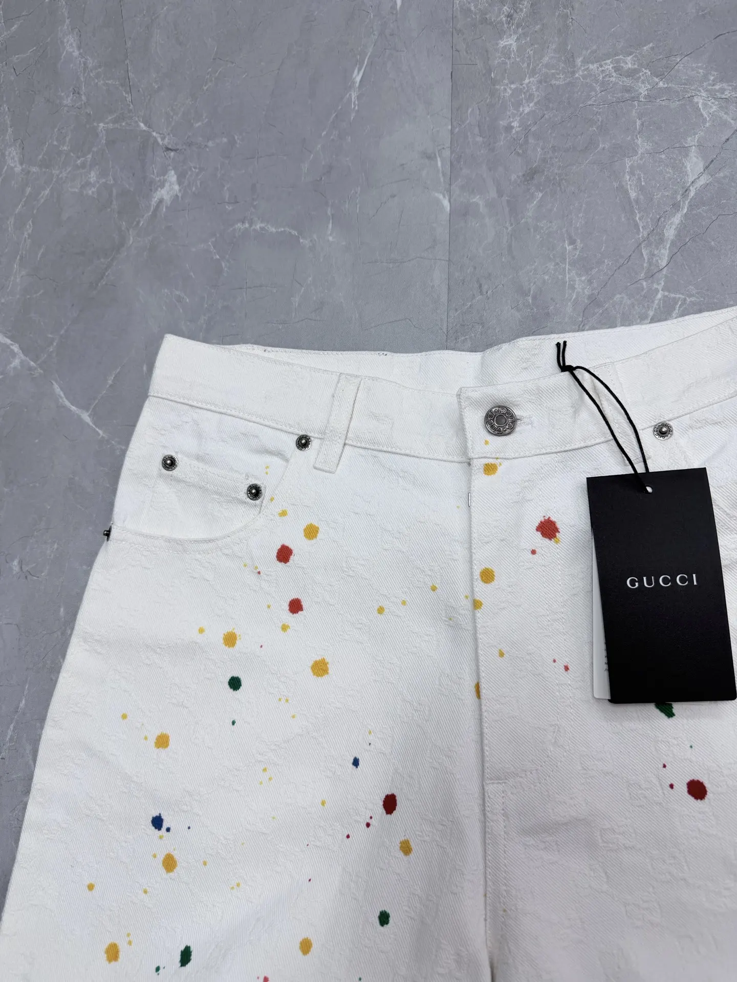 La Famiglia GG Jacquard Denim Shorts D25519146 — view 4