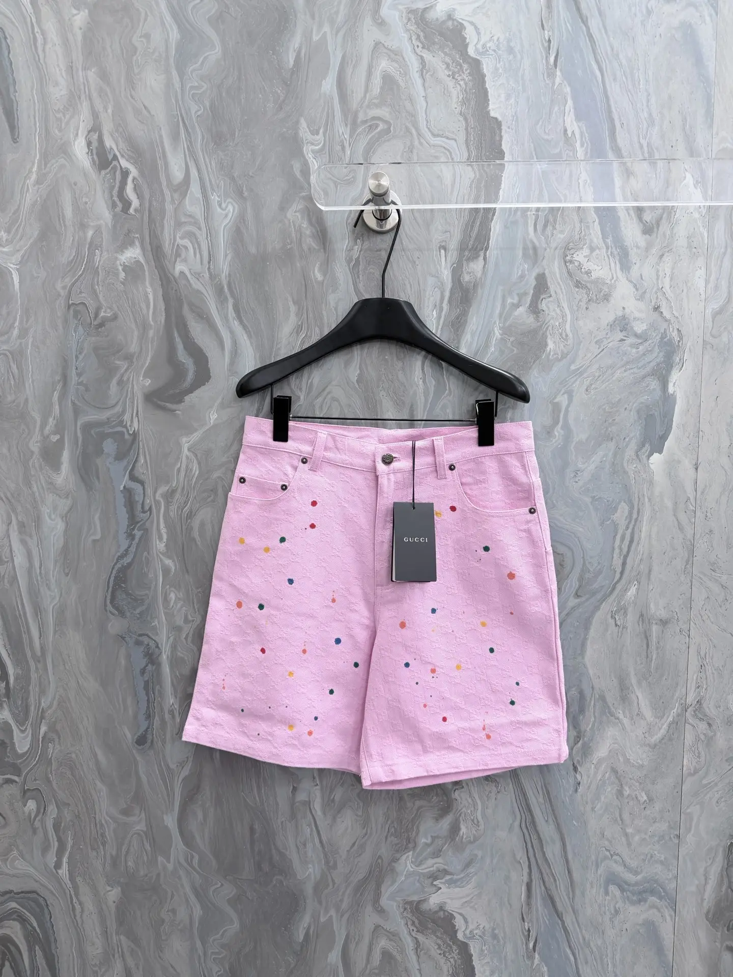 La Famiglia GG Jacquard Denim Shorts D25519147