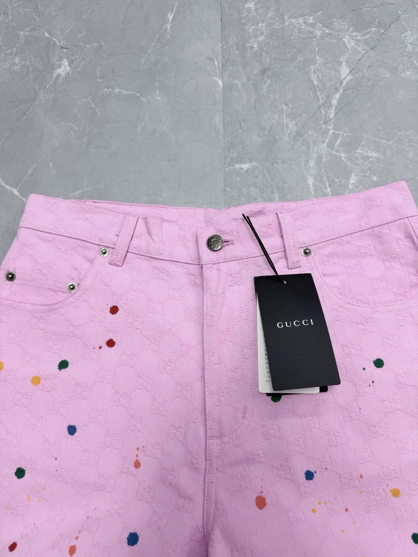 La Famiglia GG Jacquard Denim Shorts D25519147 — view 3