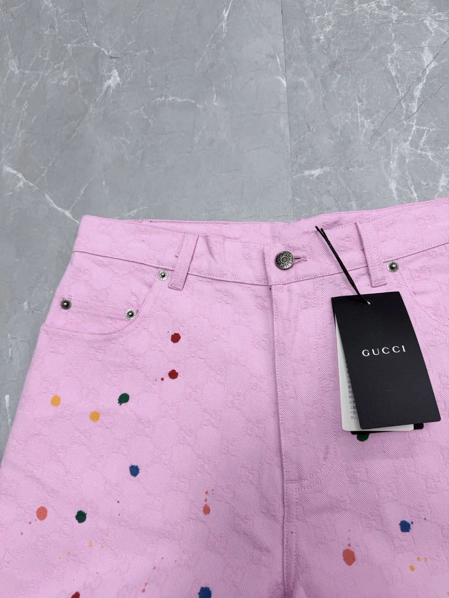 La Famiglia GG Jacquard Denim Shorts D25519147 — view 4