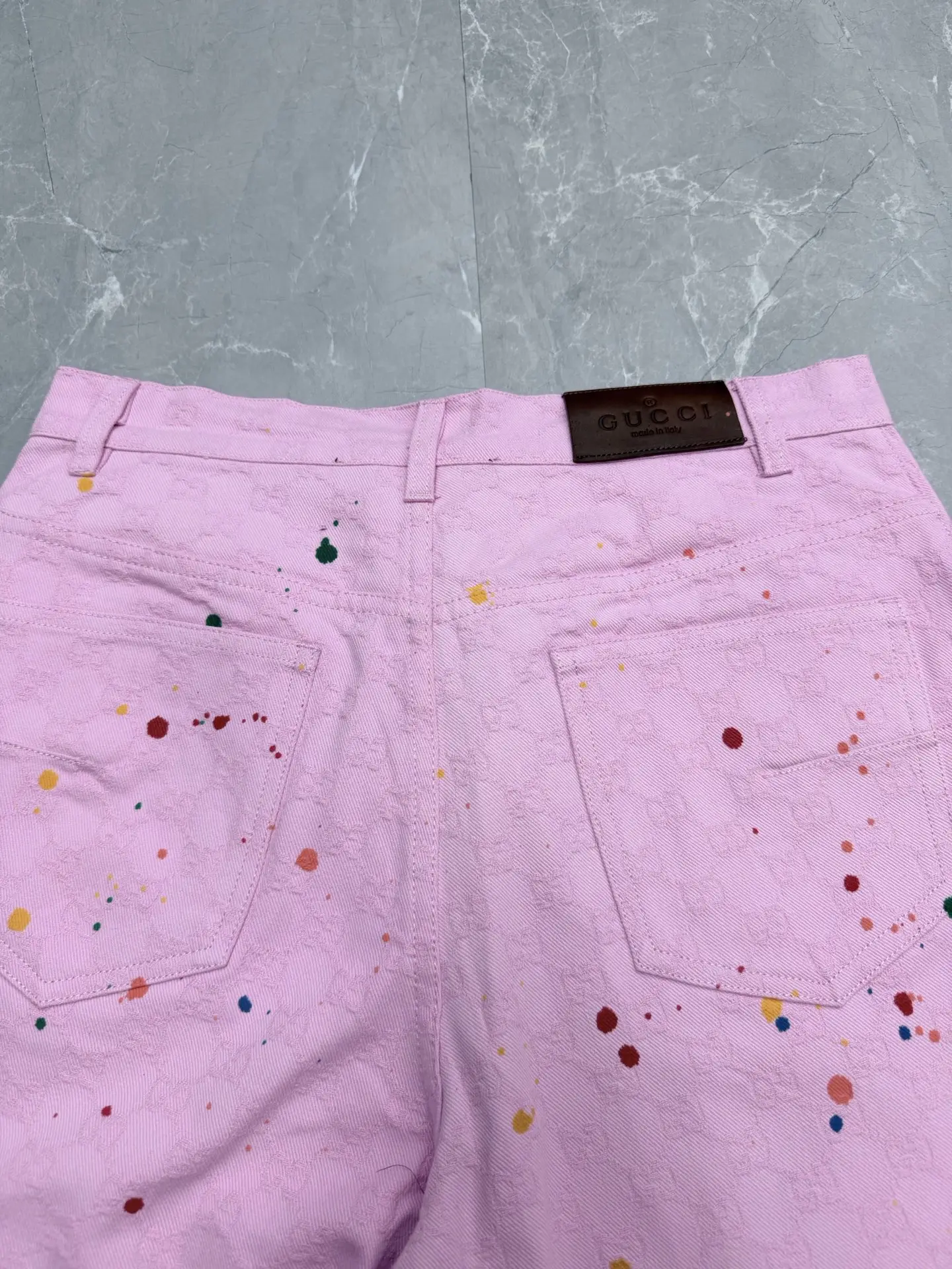 La Famiglia GG Jacquard Denim Shorts D25519147 — view 8