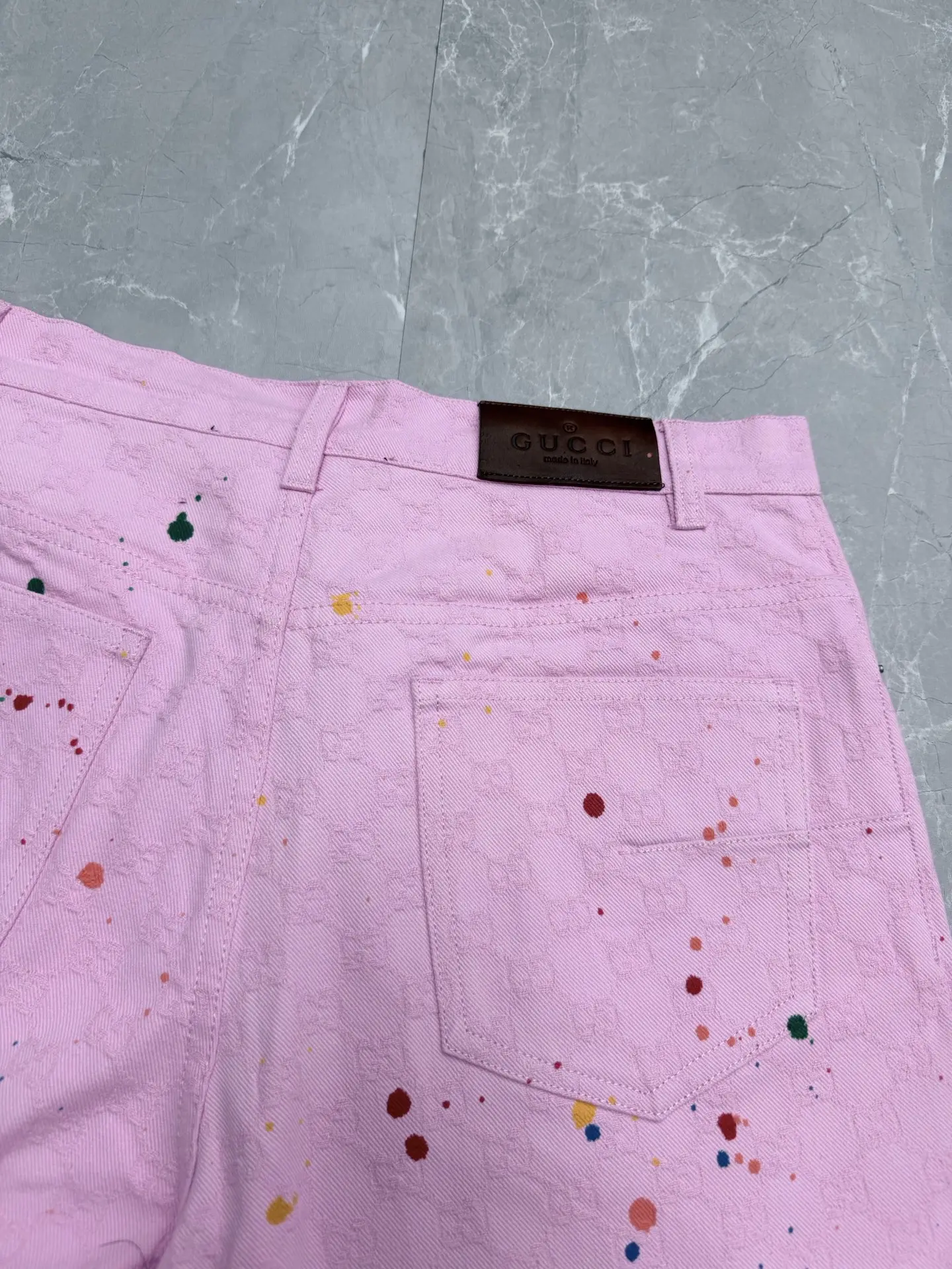 La Famiglia GG Jacquard Denim Shorts D25519147 — view 9