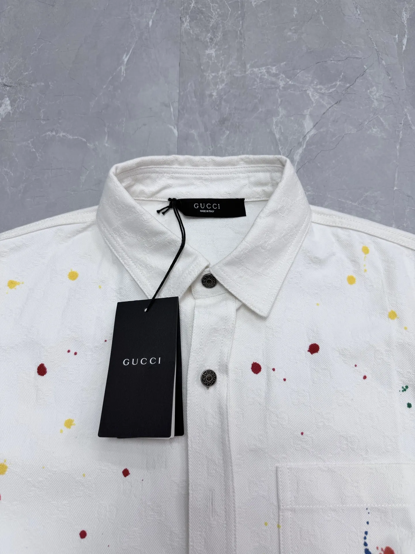 La Famiglia GG Jacquard Denim Shirt D25519144 — view 3