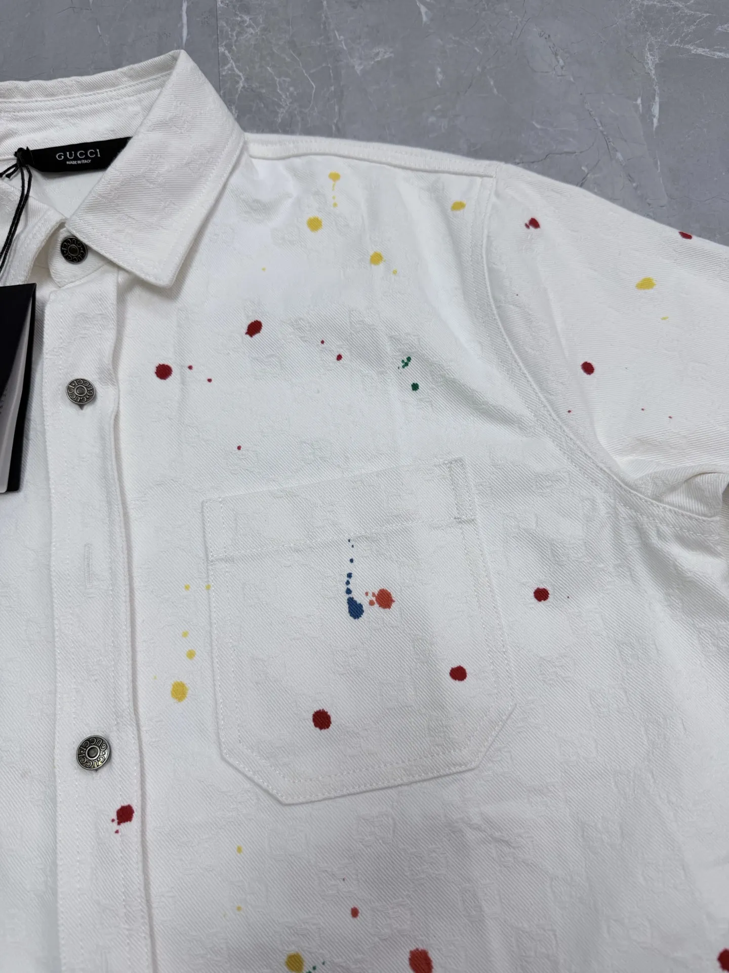 La Famiglia GG Jacquard Denim Shirt D25519144 — view 4
