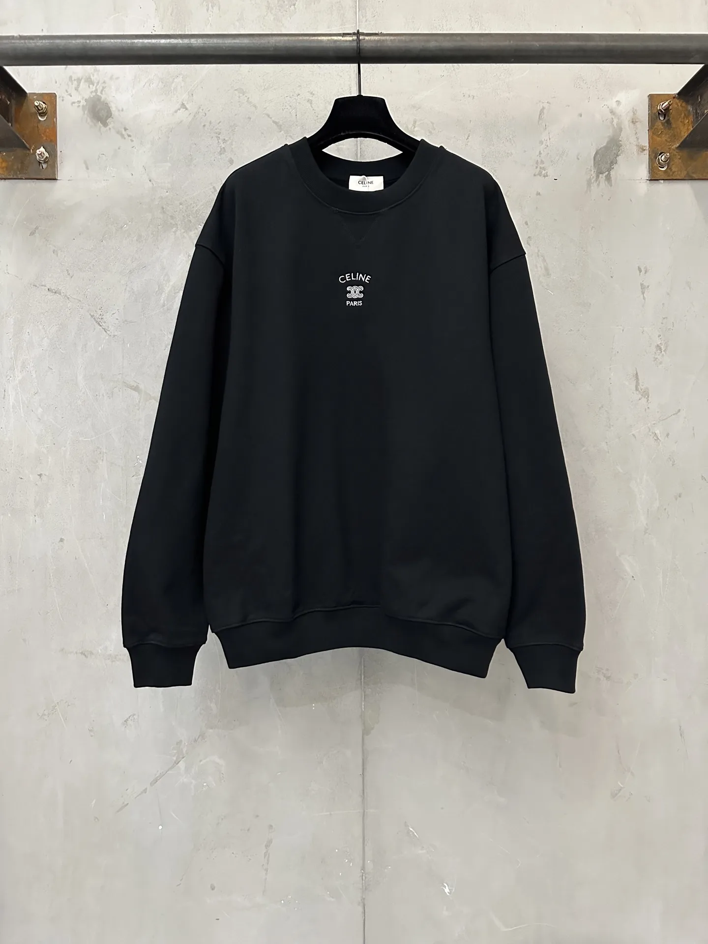 Triomphe Logo Embroidered Cotton Sweatshirt D26024412