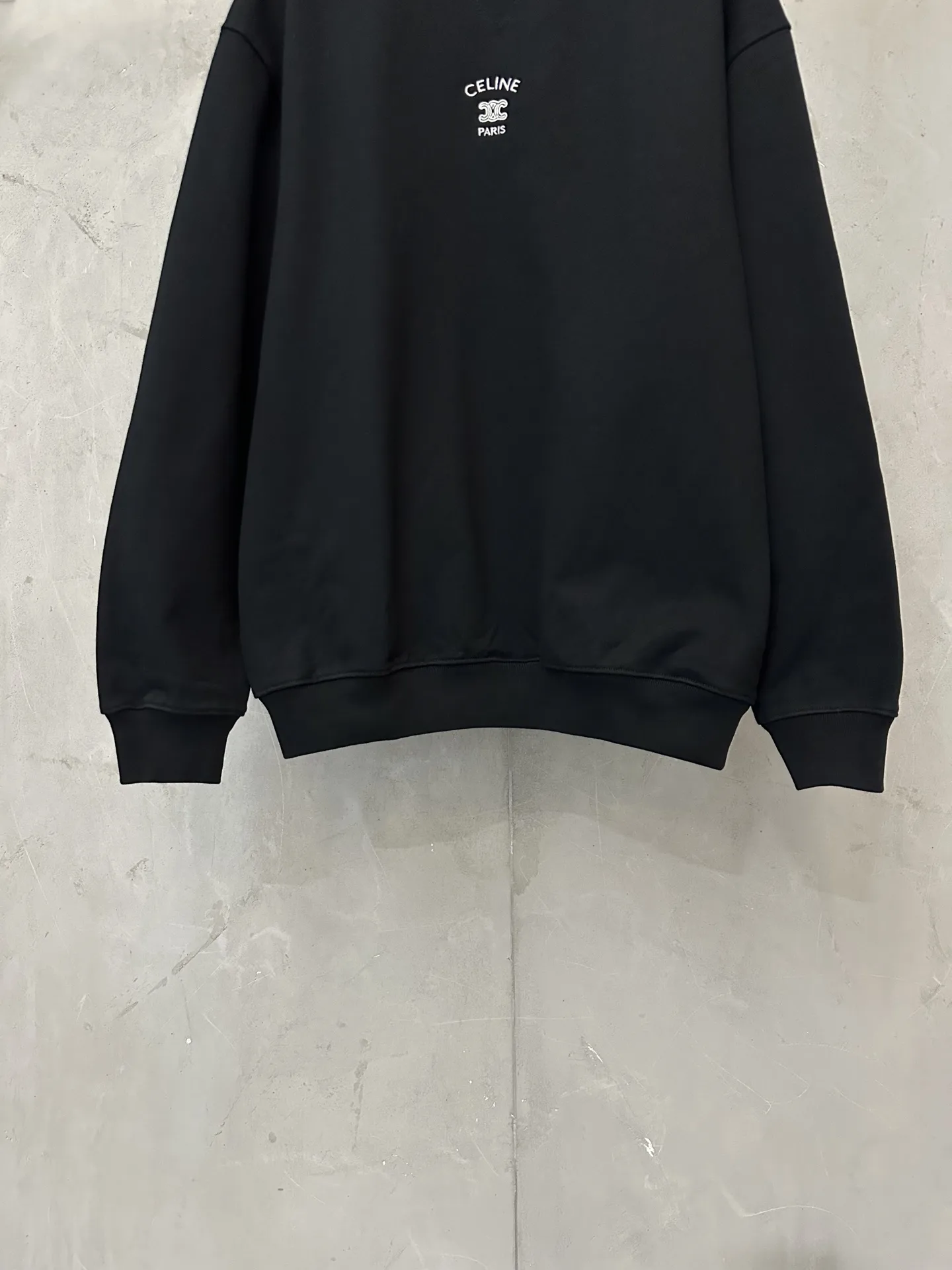 Triomphe Logo Embroidered Cotton Sweatshirt D26024412 — view 4