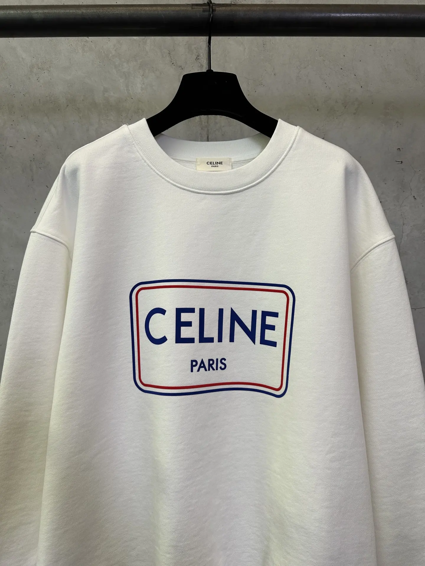 Logo Flocked Cotton-Jersey Sweatshirt D26024400 — view 3