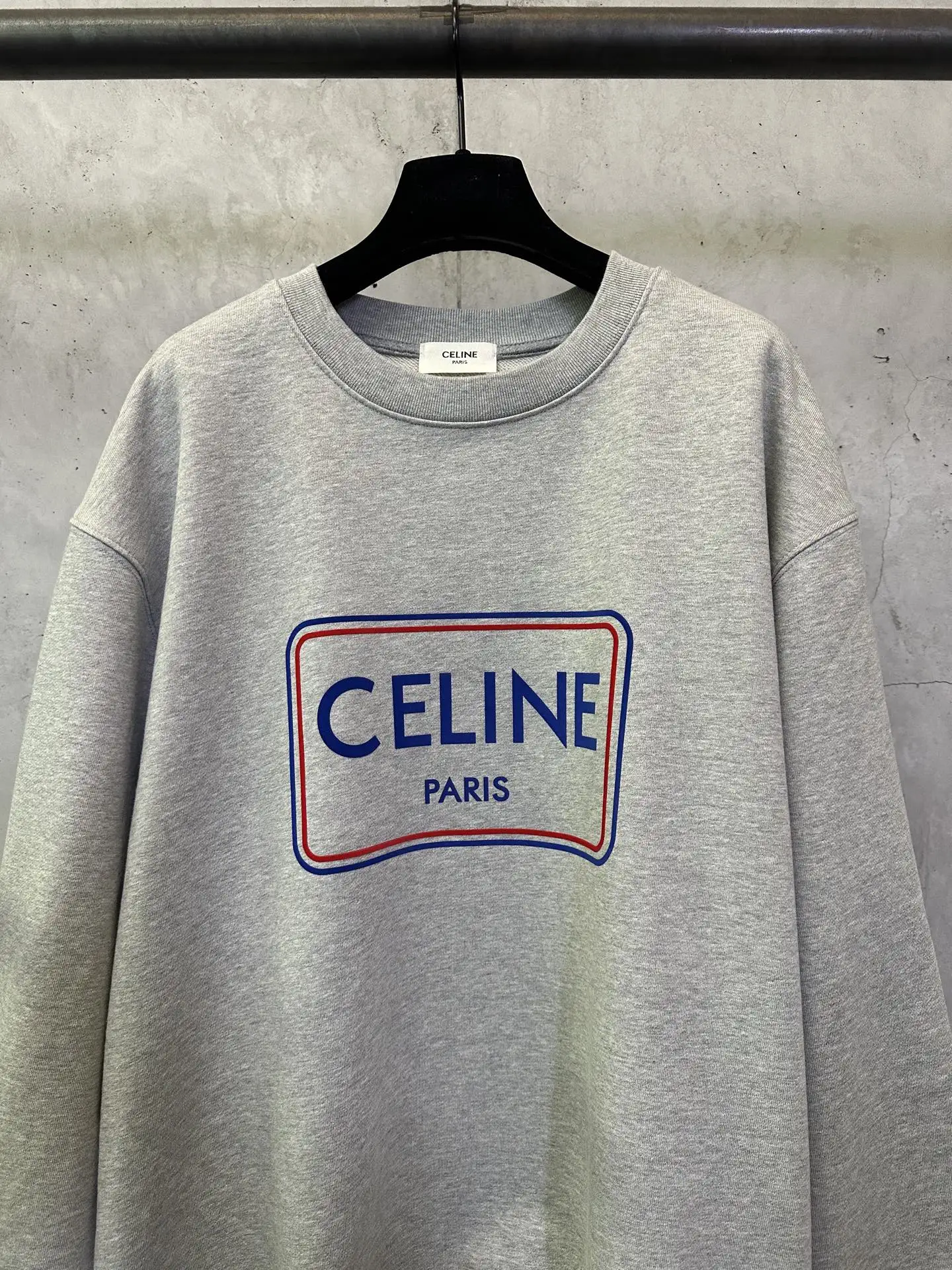 Logo Flocked Cotton-Jersey Sweatshirt D26024399 — view 3