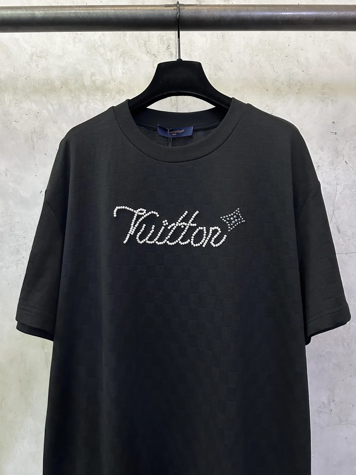 Embellished Damier Jacquard T-Shirt D26012900 — view 3