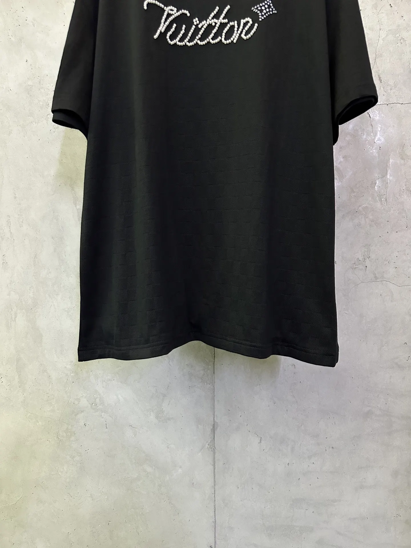 Embellished Damier Jacquard T-Shirt D26012900 — view 4