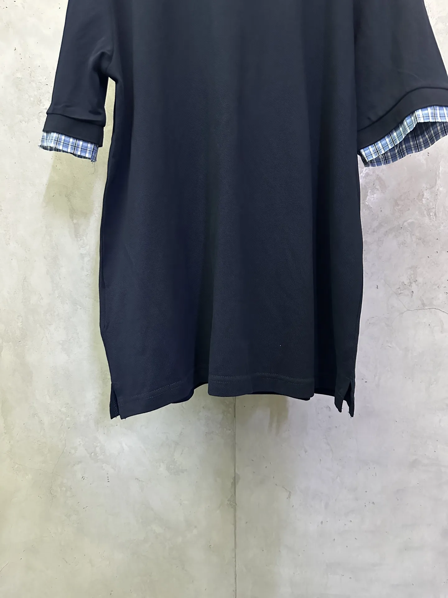 Contrast Check Collar Logo Polo Shirt D26012778 — view 6