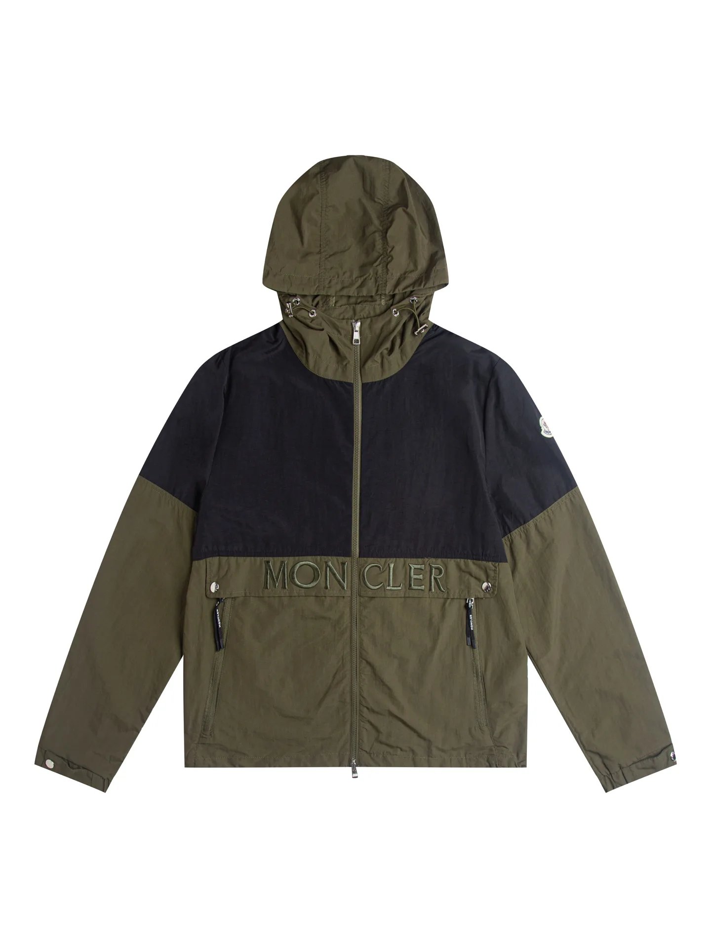 Moncler Color-Block Hooded Windbreaker Jacket D26016317