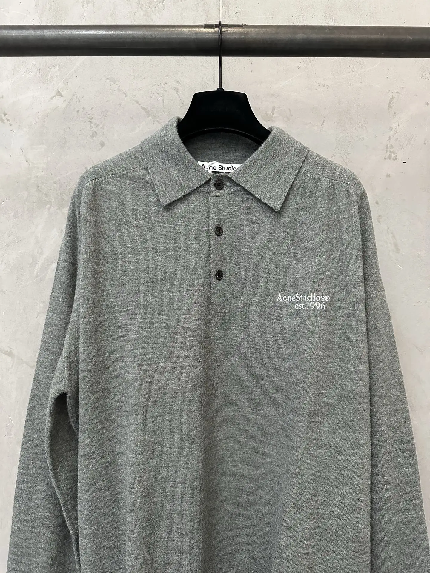 Logo-Embroidered Wool-Blend Polo Sweater D27021808 — view 3
