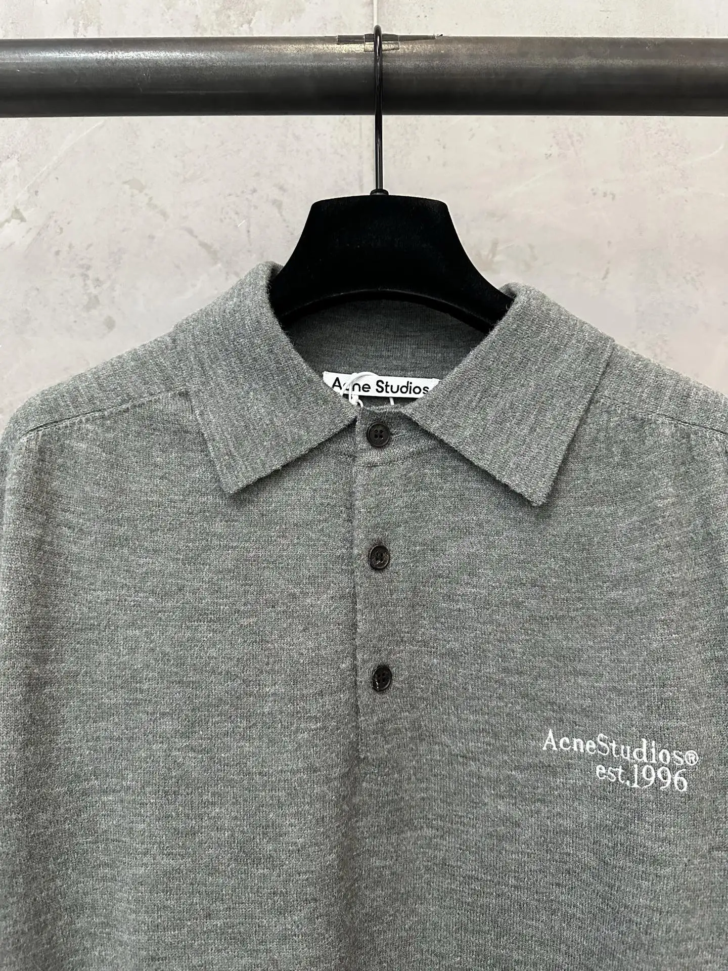 Logo-Embroidered Wool-Blend Polo Sweater D27021808 — view 5