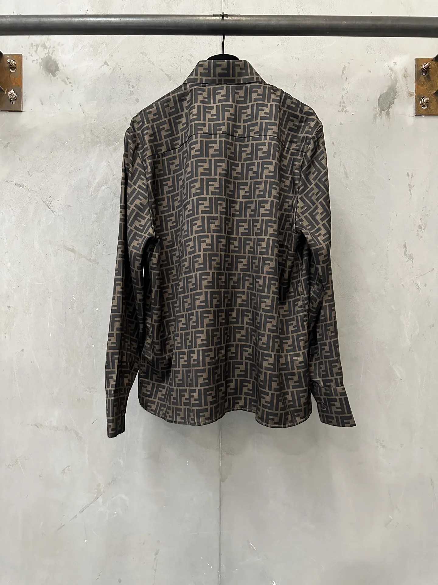 FF Monogram Silk-Blend Twill Shirt D27021778 — view 2