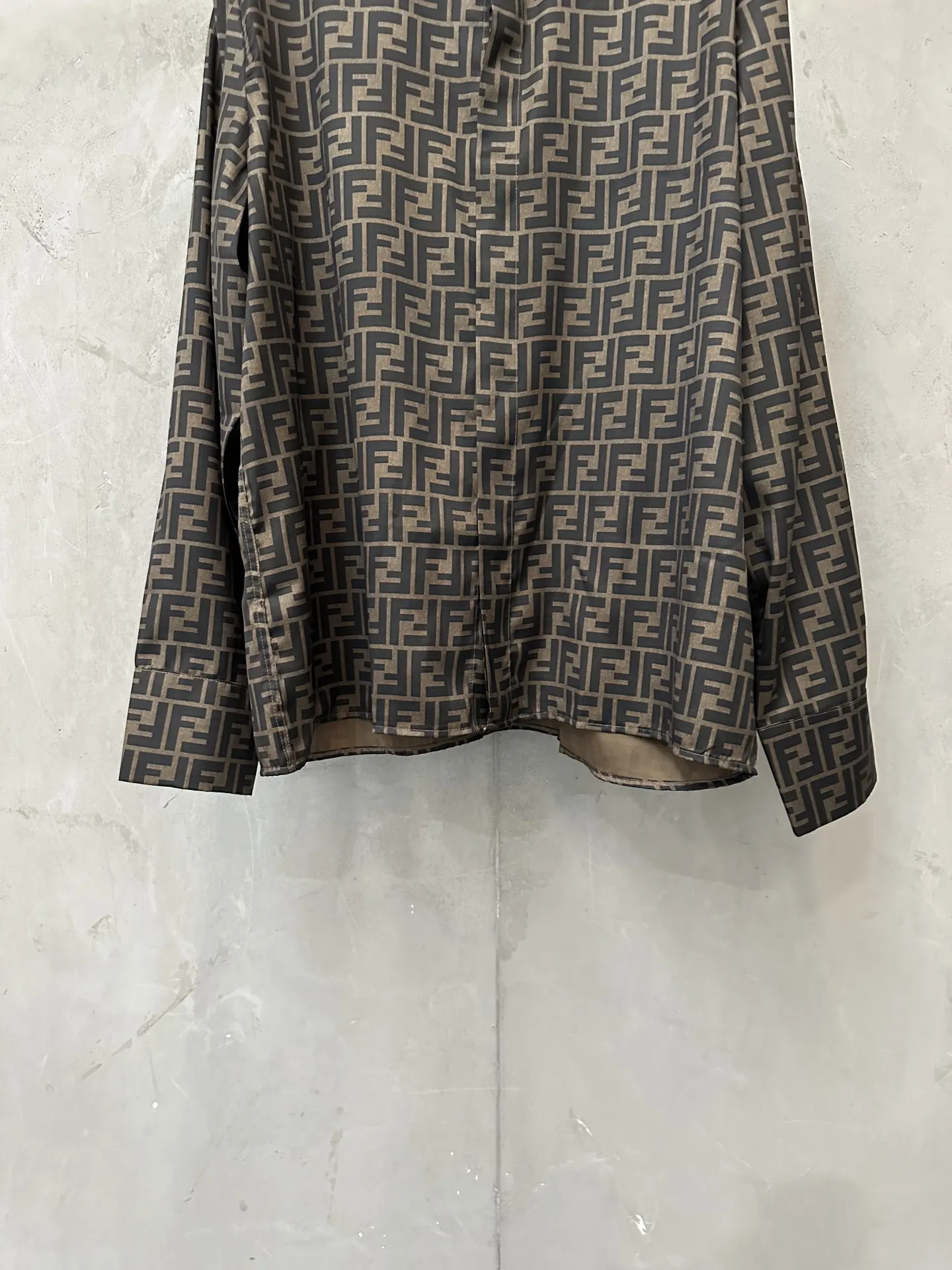 FF Monogram Silk-Blend Twill Shirt D27021778 — view 4