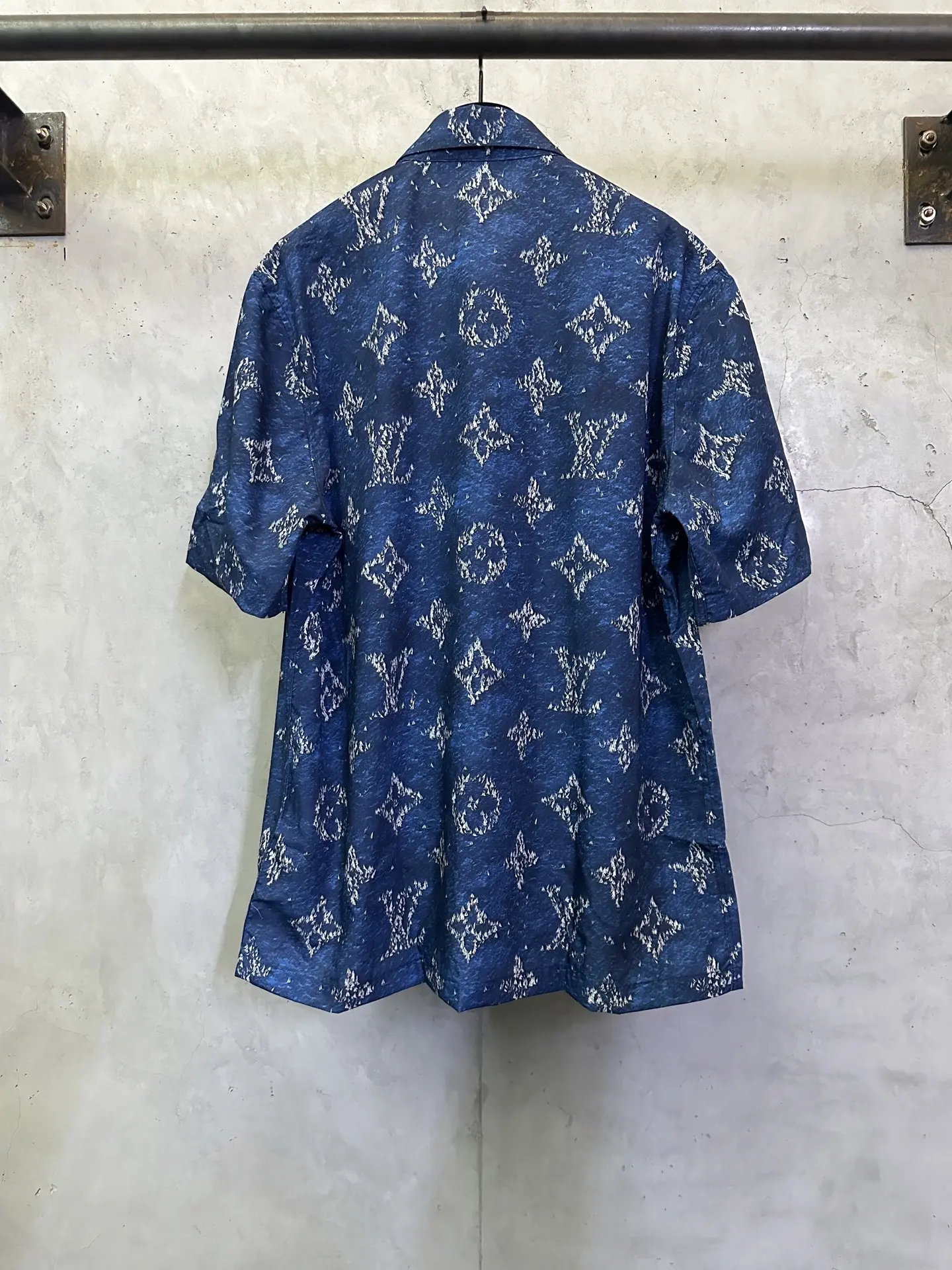 Monogram Print Cotton Poplin Short-Sleeve Shirt D27012786 — view 2