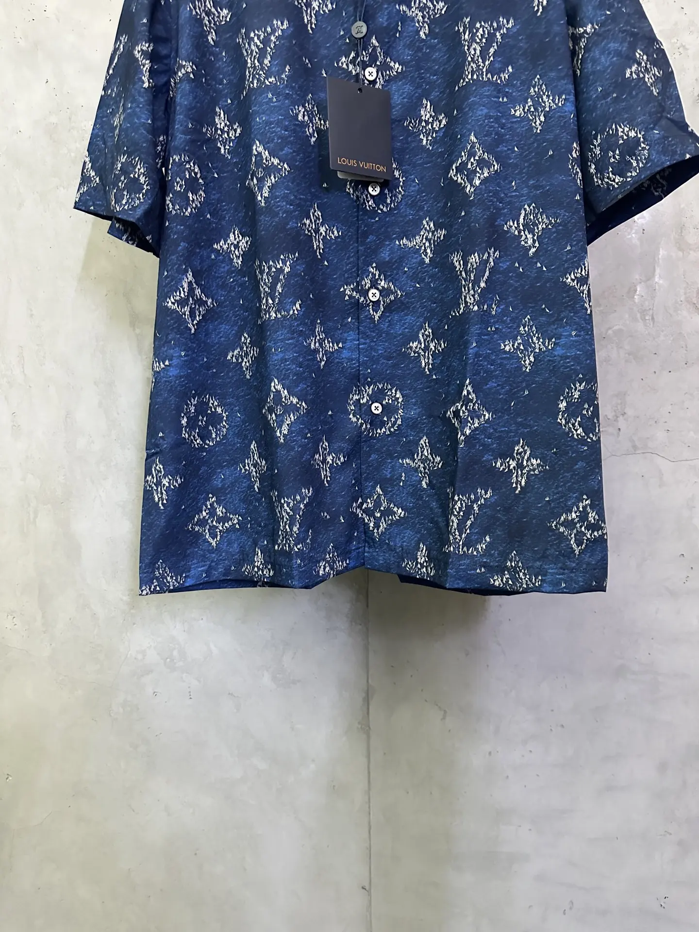 Monogram Print Cotton Poplin Short-Sleeve Shirt D27012786 — view 4