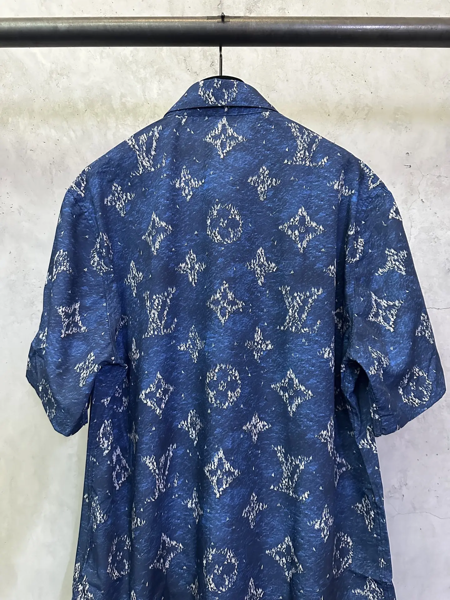 Monogram Print Cotton Poplin Short-Sleeve Shirt D27012786 — view 5