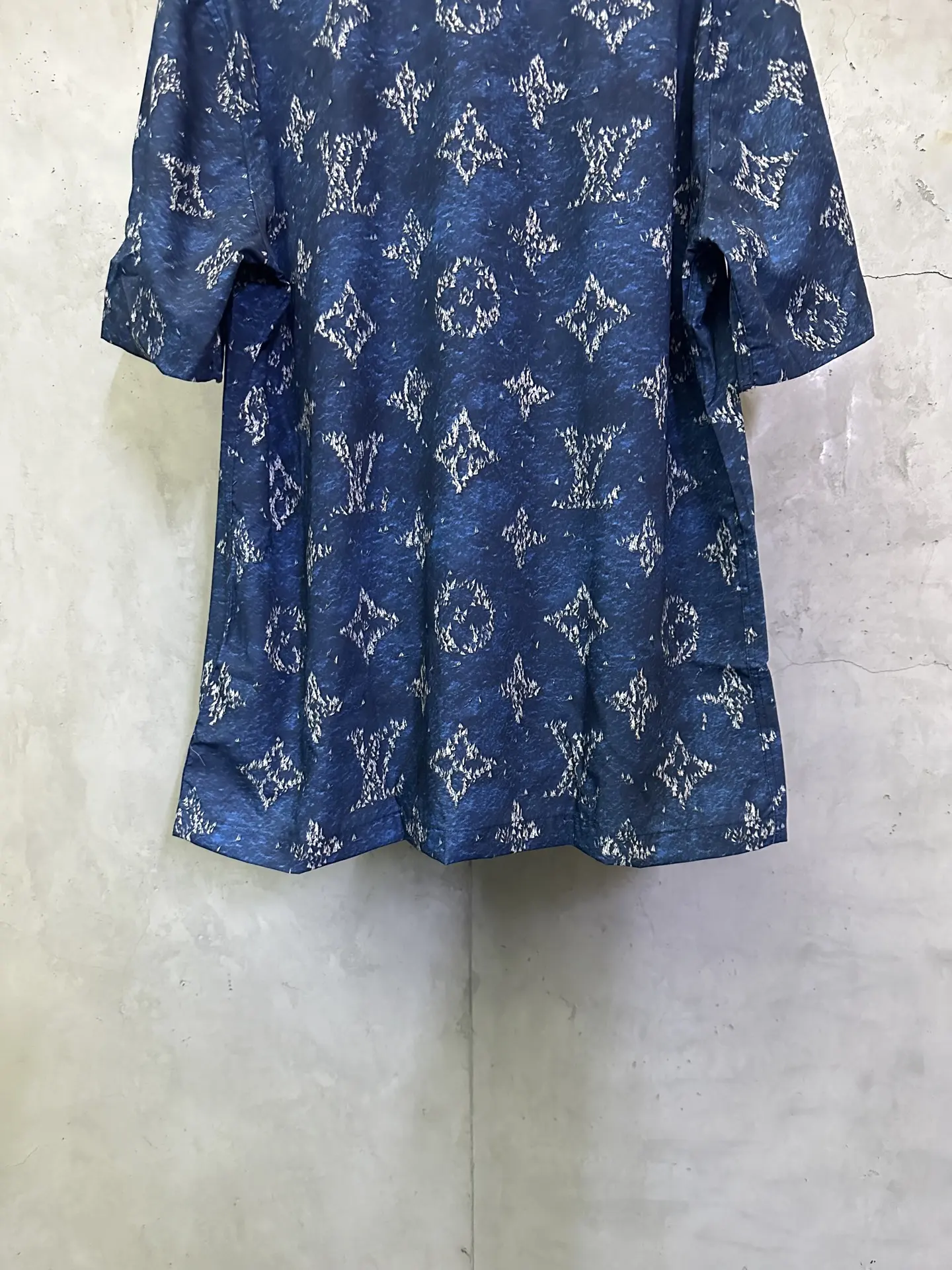 Monogram Print Cotton Poplin Short-Sleeve Shirt D27012786 — view 6