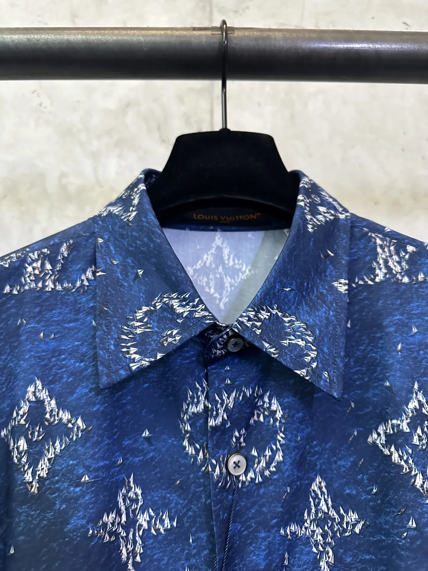Monogram Print Cotton Poplin Short-Sleeve Shirt D27012786 — view 7