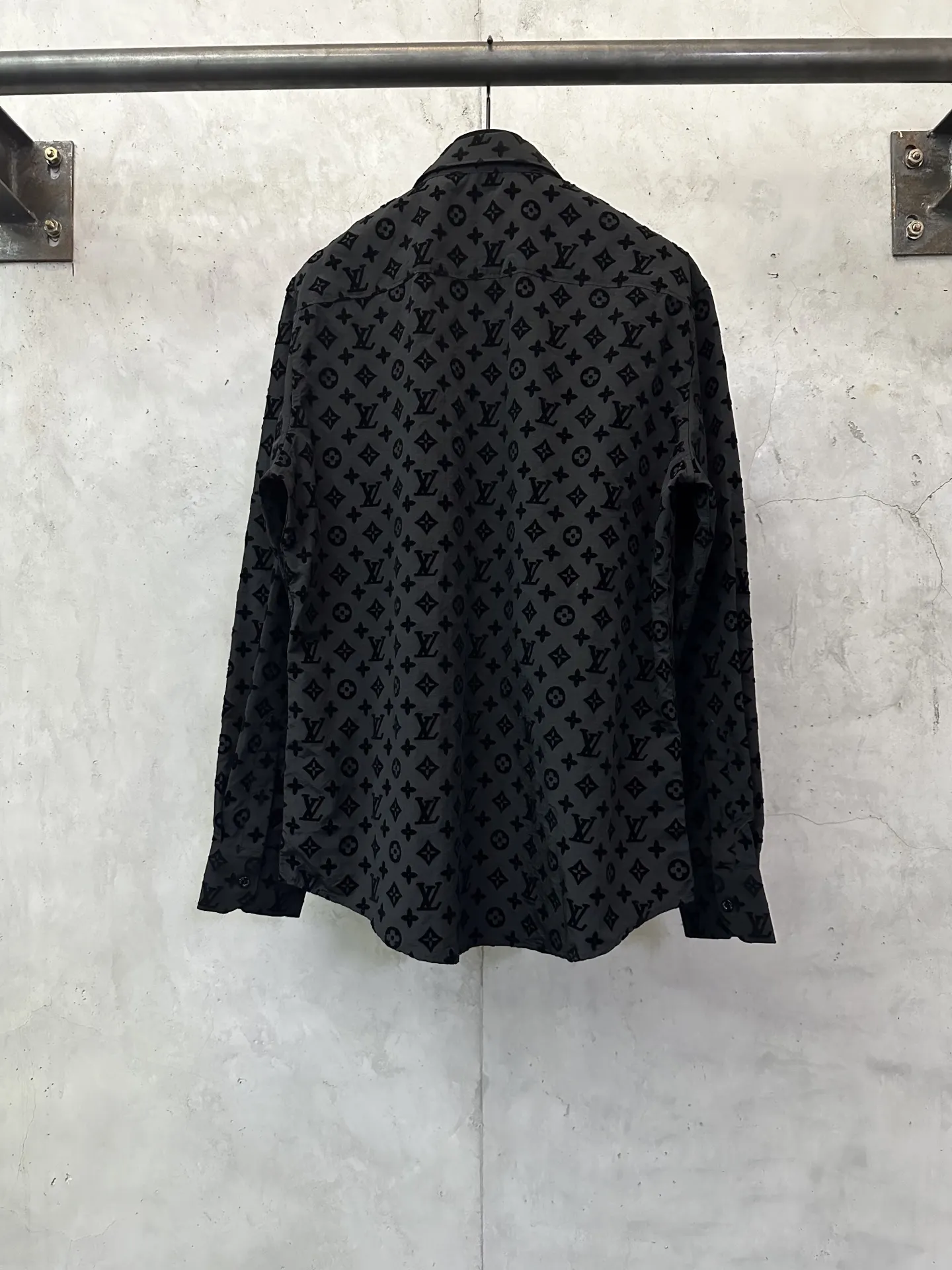 Monogram Flocked Long-Sleeve Shirt D27024458 — view 2