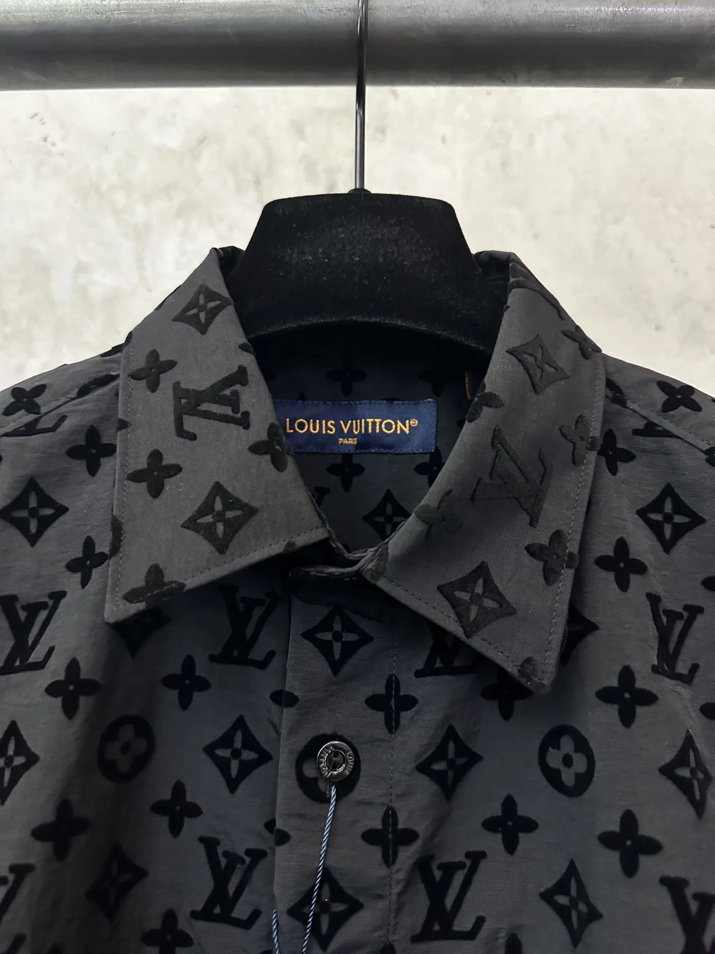 Monogram Flocked Long-Sleeve Shirt D27024458 — view 7