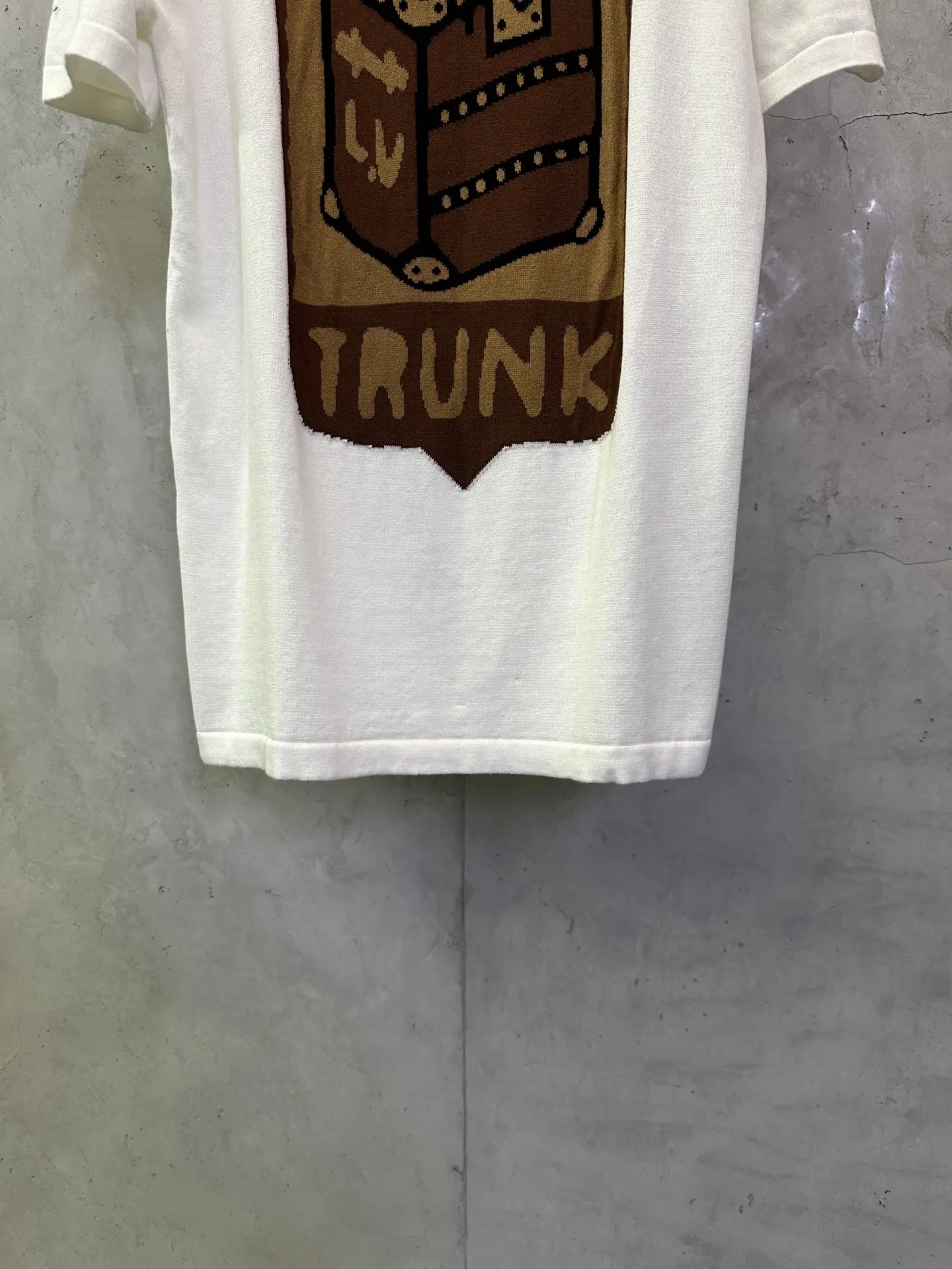 Trunk Intarsia Cotton Knit T-Shirt D27012894 — view 4