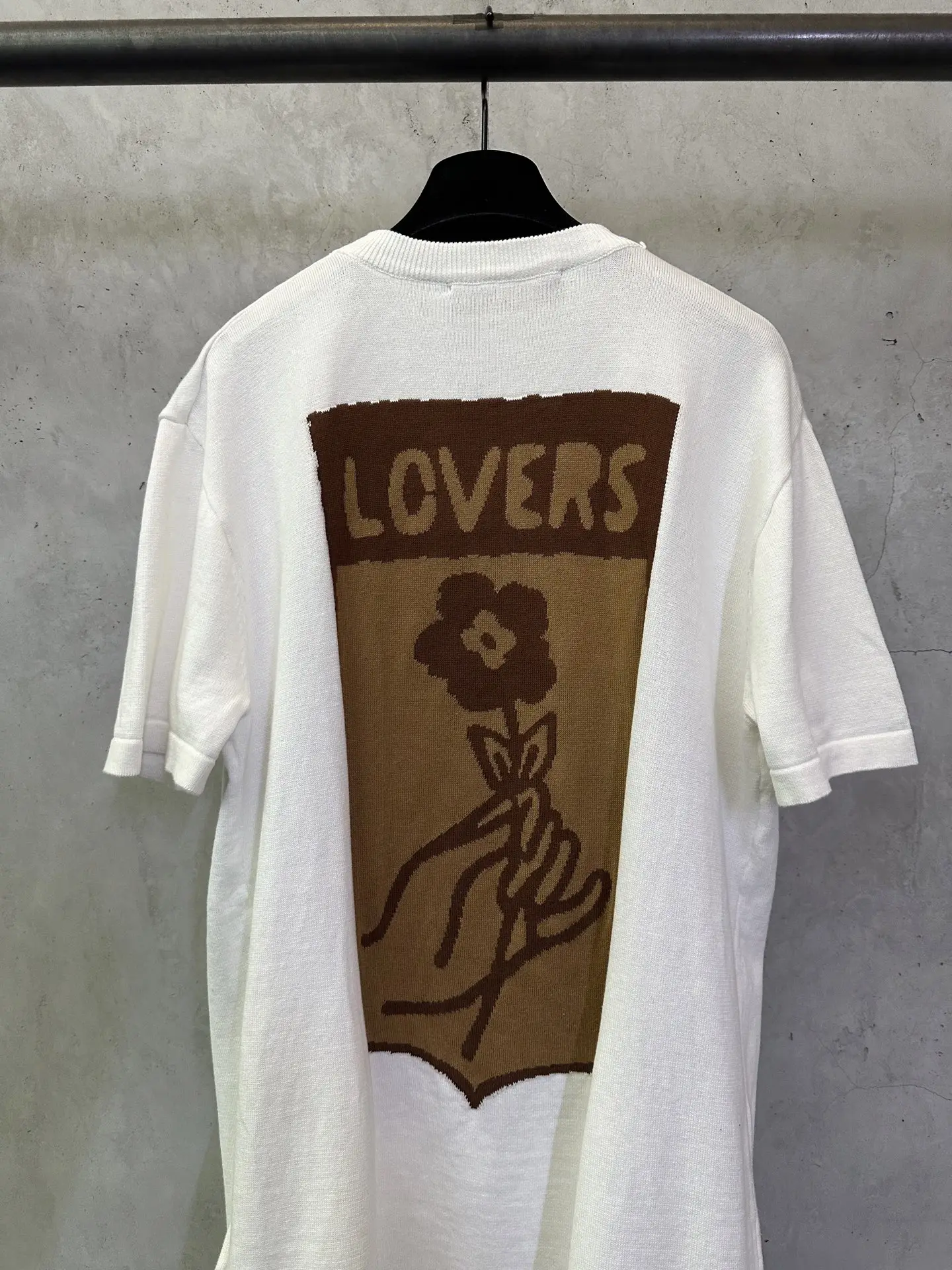Trunk Intarsia Cotton Knit T-Shirt D27012894 — view 5