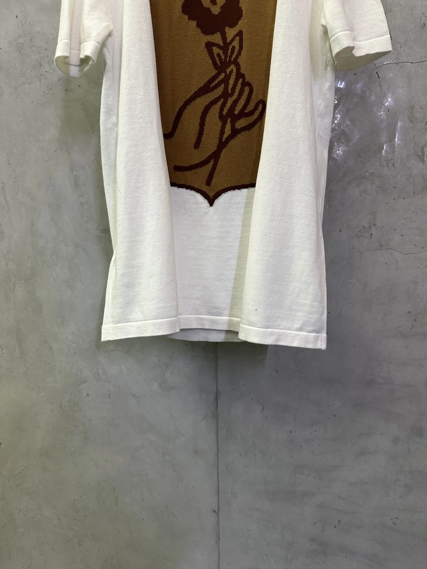 Trunk Intarsia Cotton Knit T-Shirt D27012894 — view 6