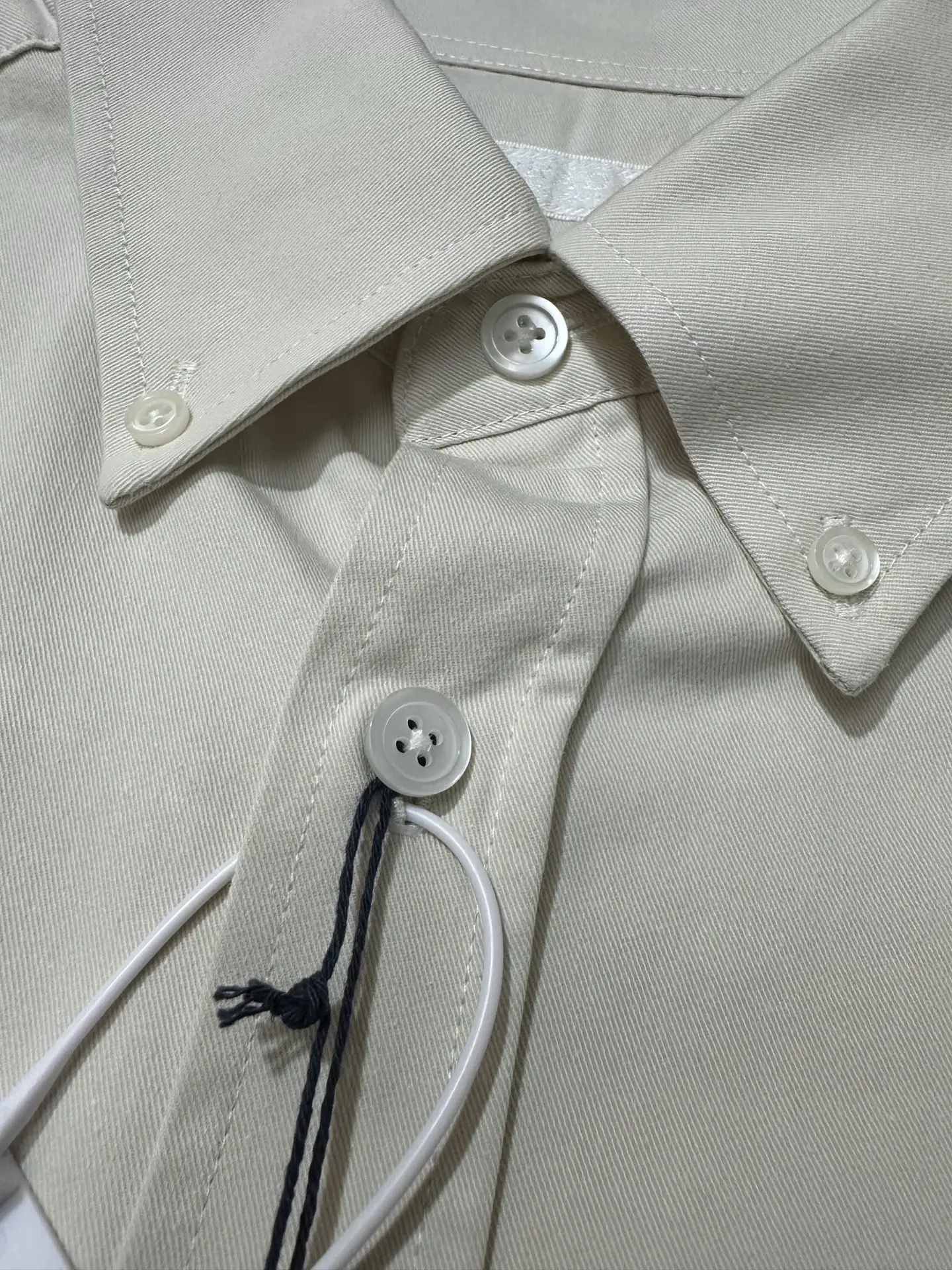 Logo Embroidered Cotton Twill Shirt D27023584 — view 7